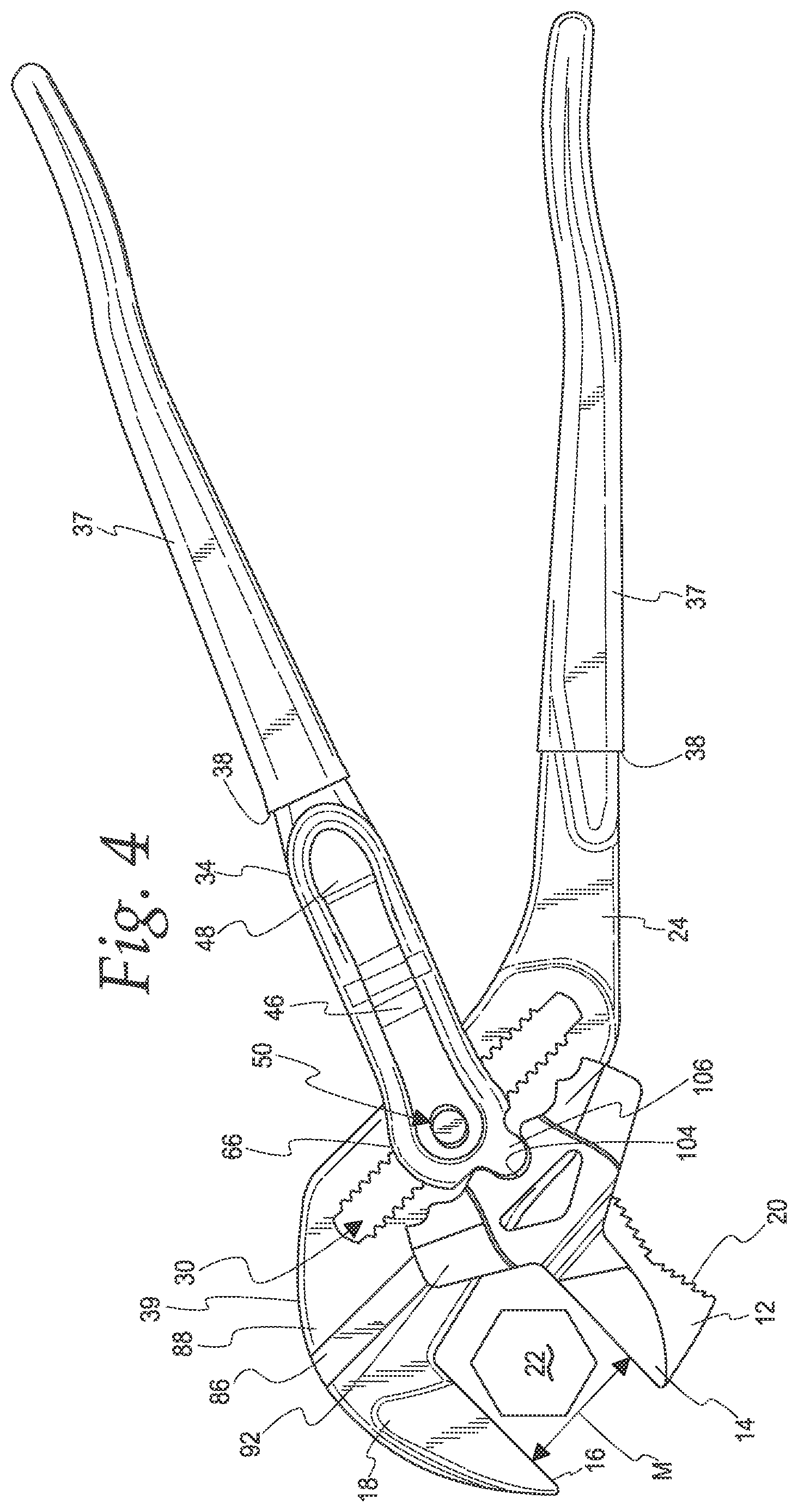 Patent US11787016 Figure 3 – Plier wrench with removable/reversible jaw