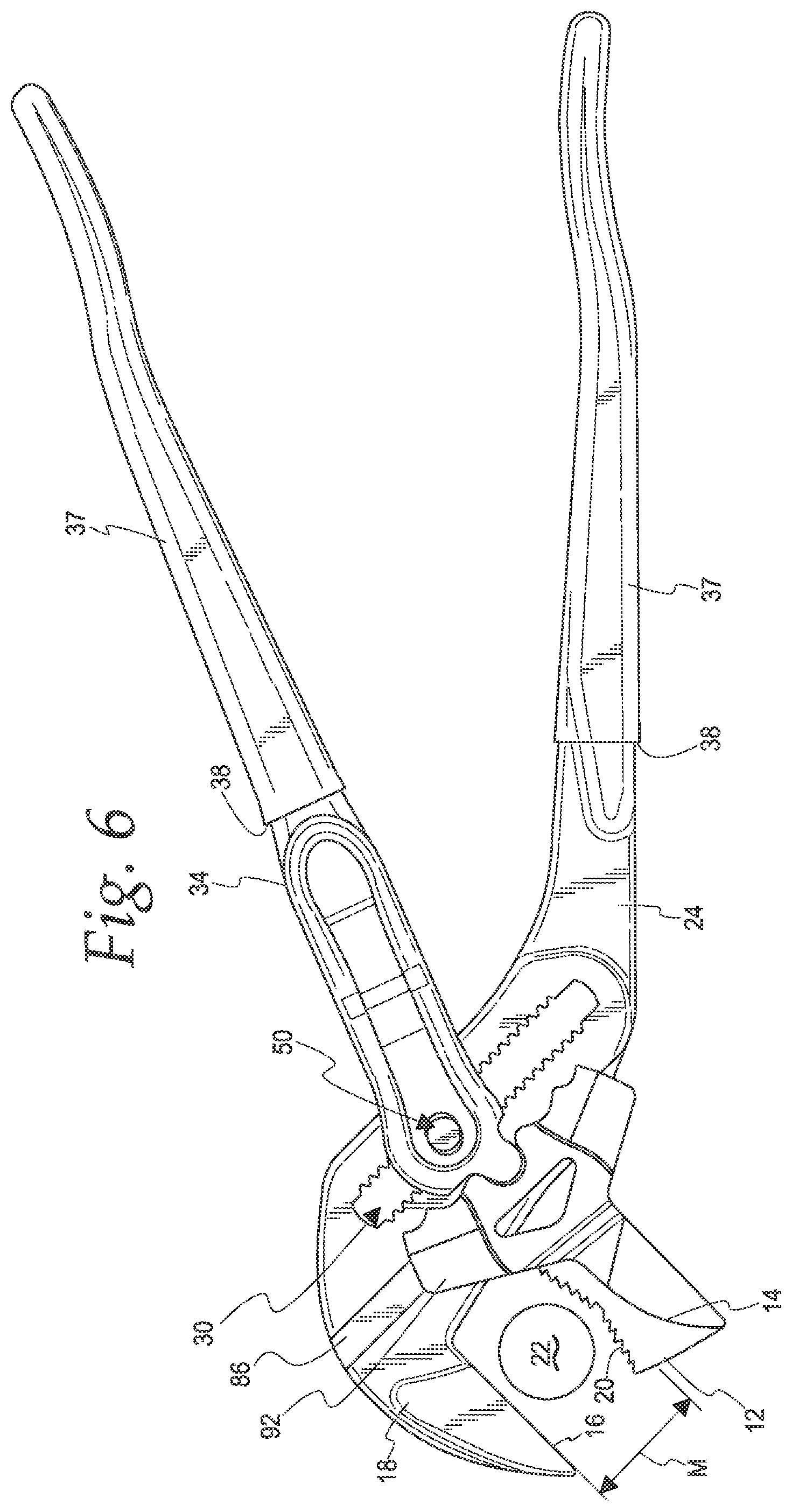 Patent US11787016 Figure 5 – Plier wrench with removable/reversible jaw