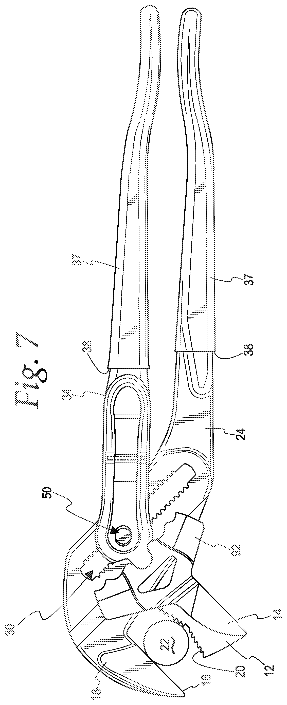 Patent US11787016 Figure 6 – Plier wrench with removable/reversible jaw