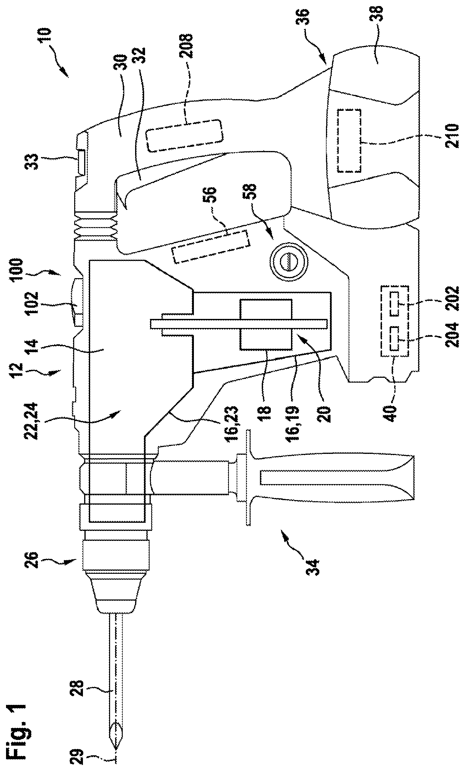 Patent US11787030 Figure 1 – Hand-held power tool