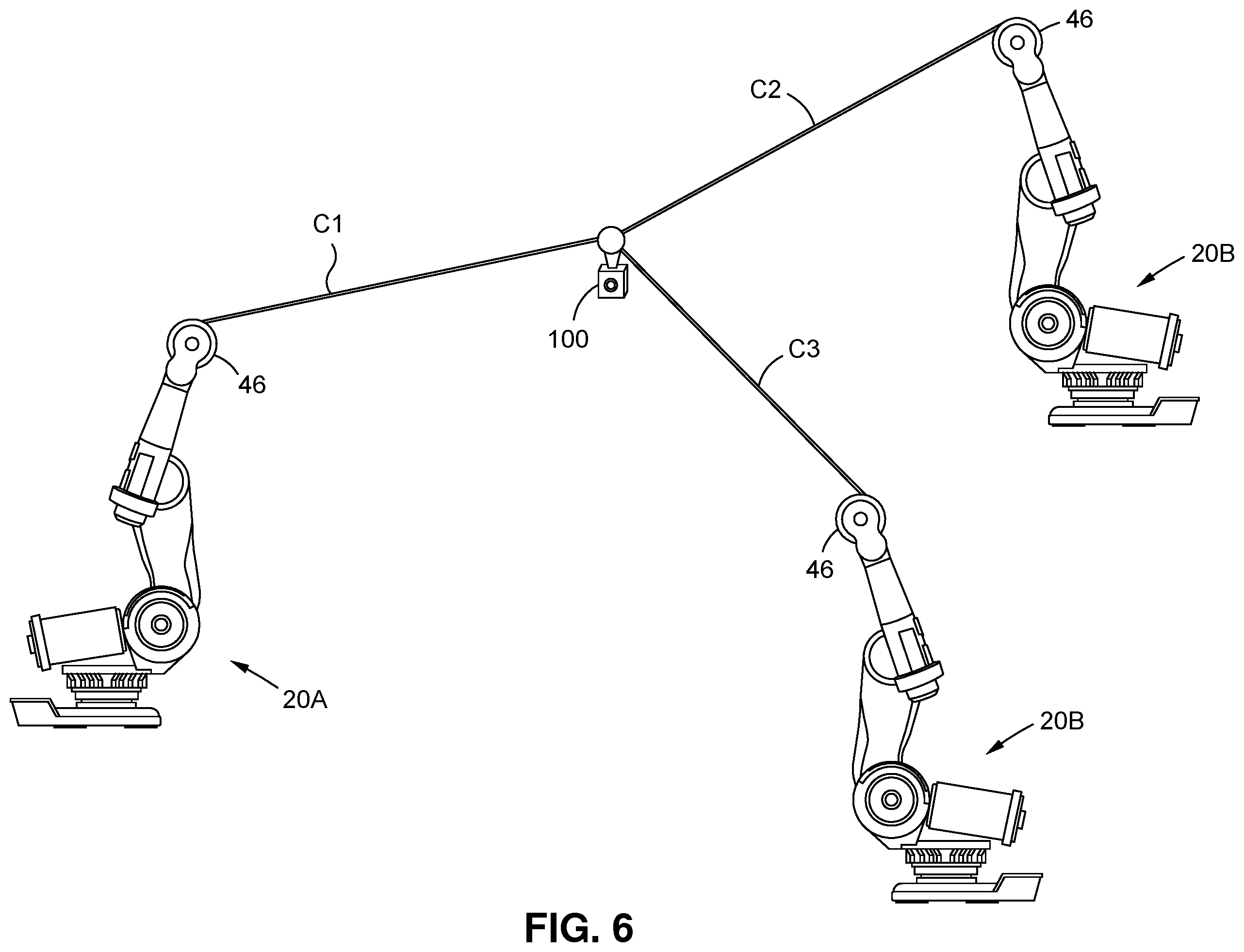 Patent US11787039 Figure 4 – Method and system for moving cable-mounted objects using robotic mounts