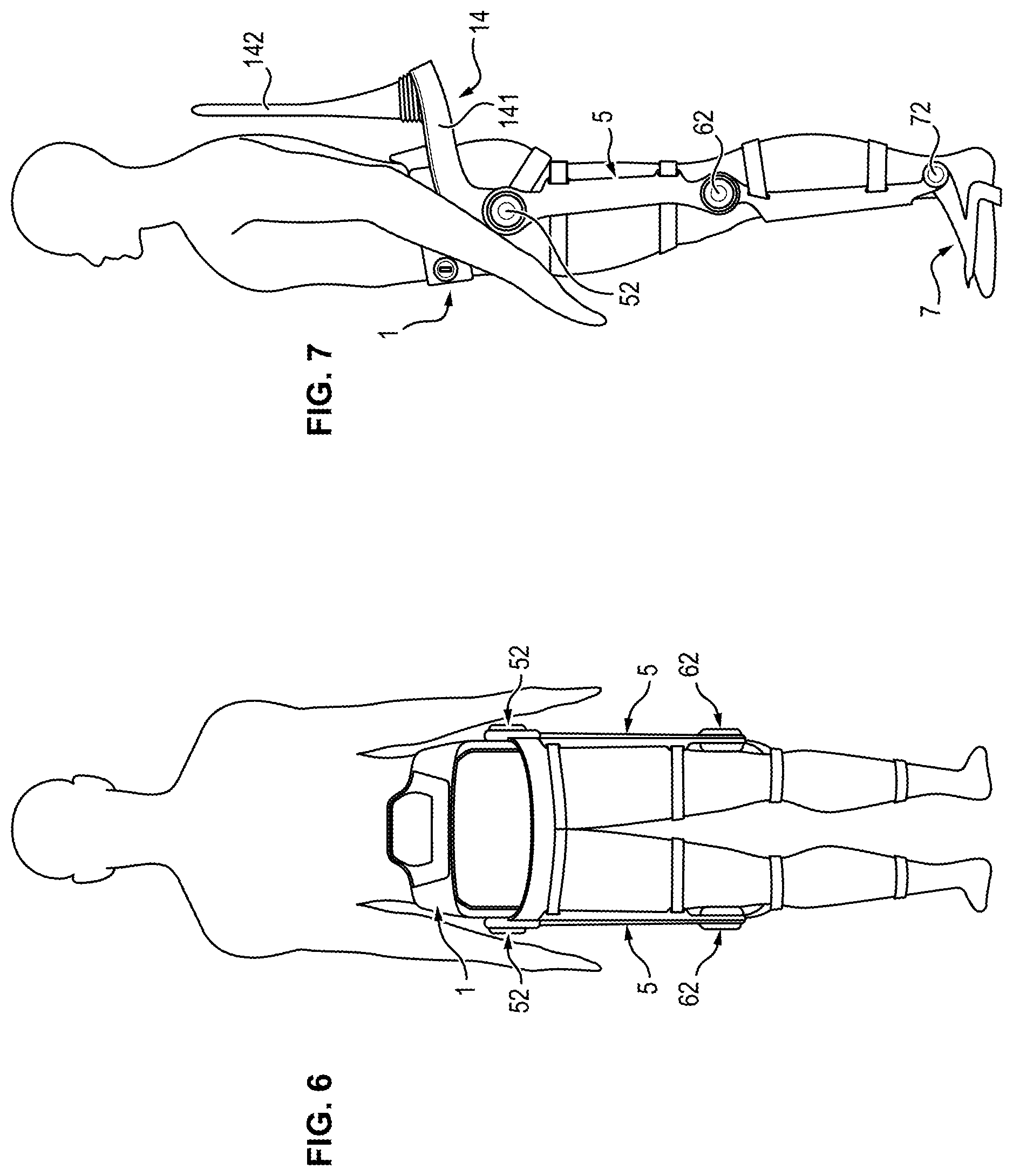 Patent US11787040 Figure 4 – Modular exoskeleton structure that provides force assistance to the user