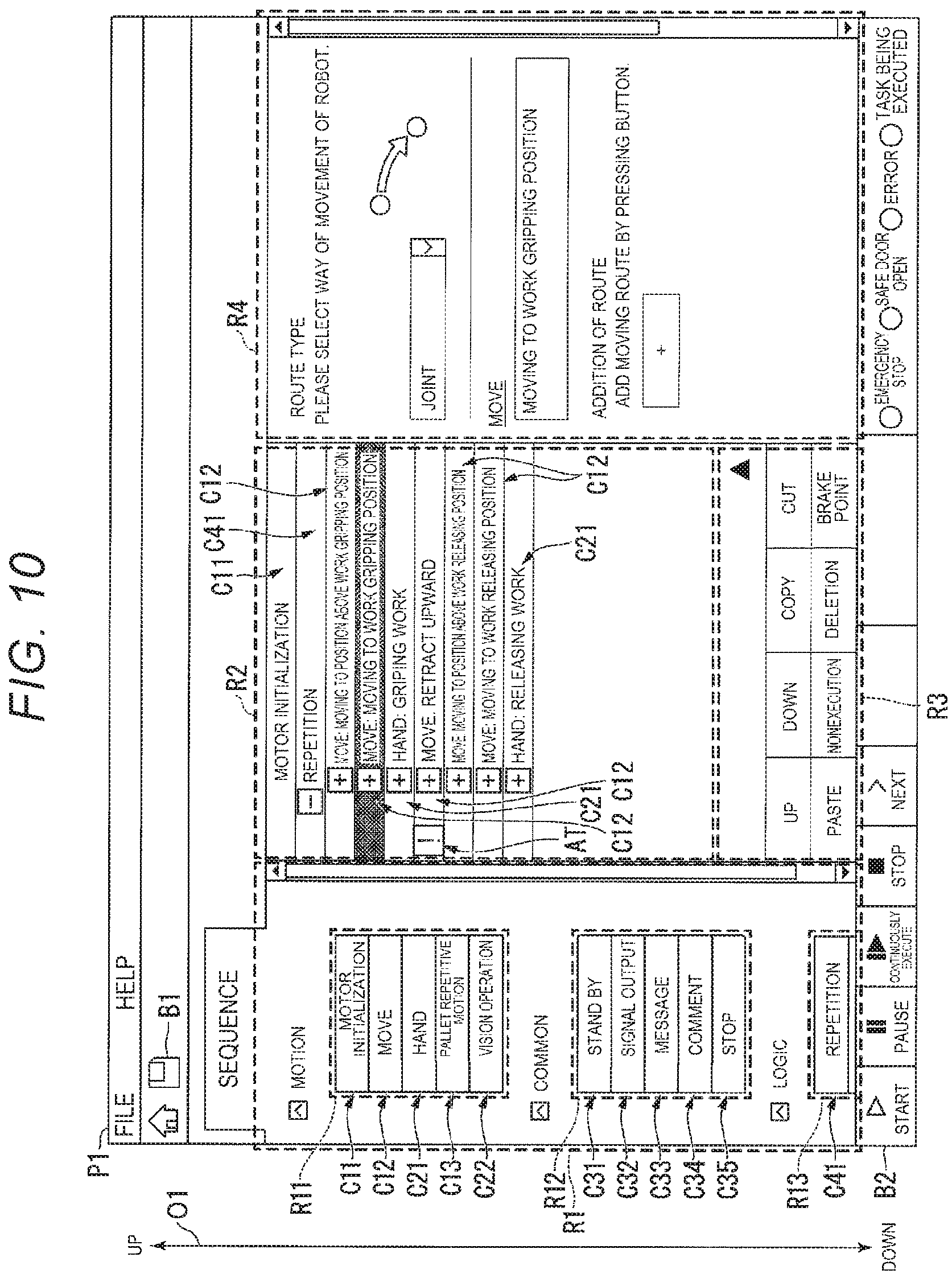 Patent US11787046 Figure 9 – Control device, robot system, and display method