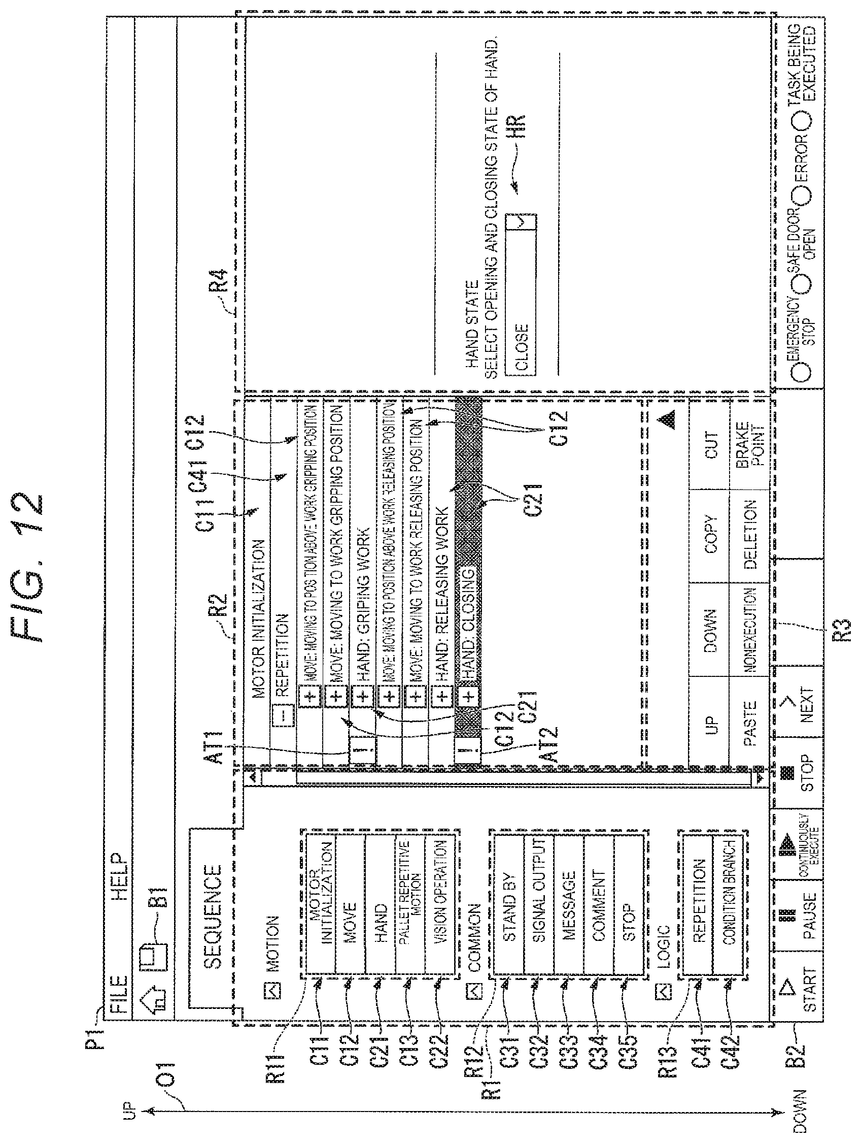 Patent US11787046 Figure 11 – Control device, robot system, and display method