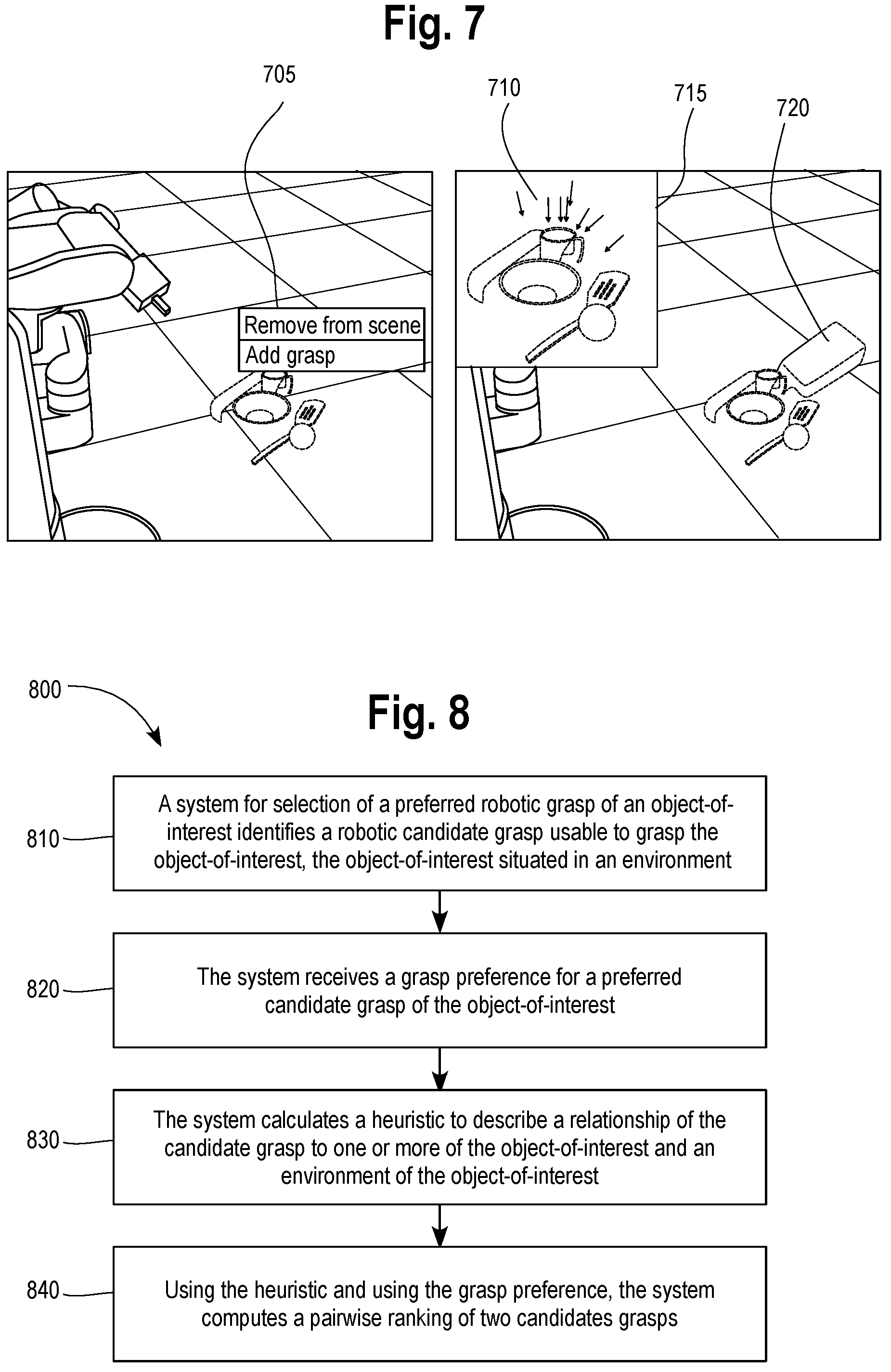 Patent US11787059 Figure 7 – Method and system for selecting a preferred robotic grasp of an object-of-interest using pairwise ranking