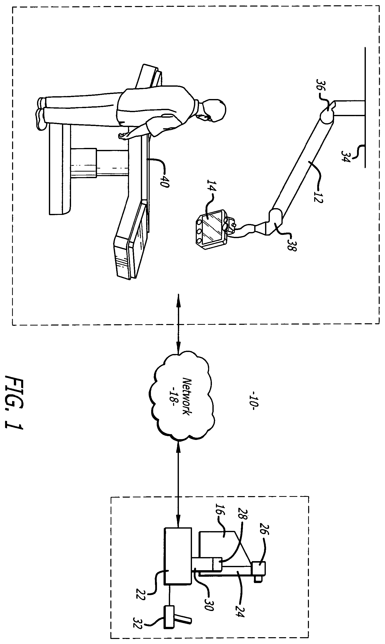 Patent US11787060 Figure 1 – Remote presence system mounted to operating room hardware