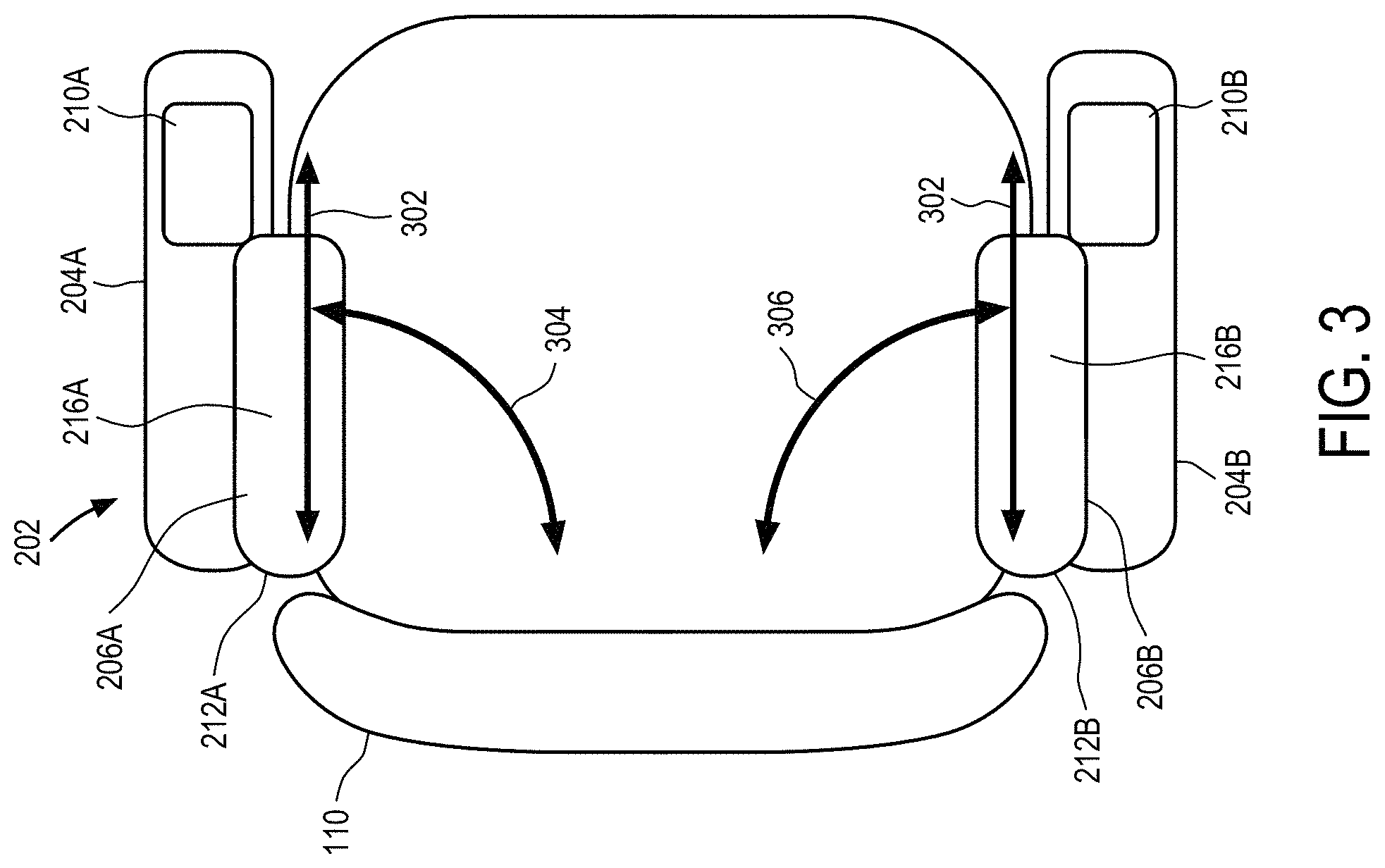 Patent US11787063 Figure 3 – Linear lock and adjustable arm support system