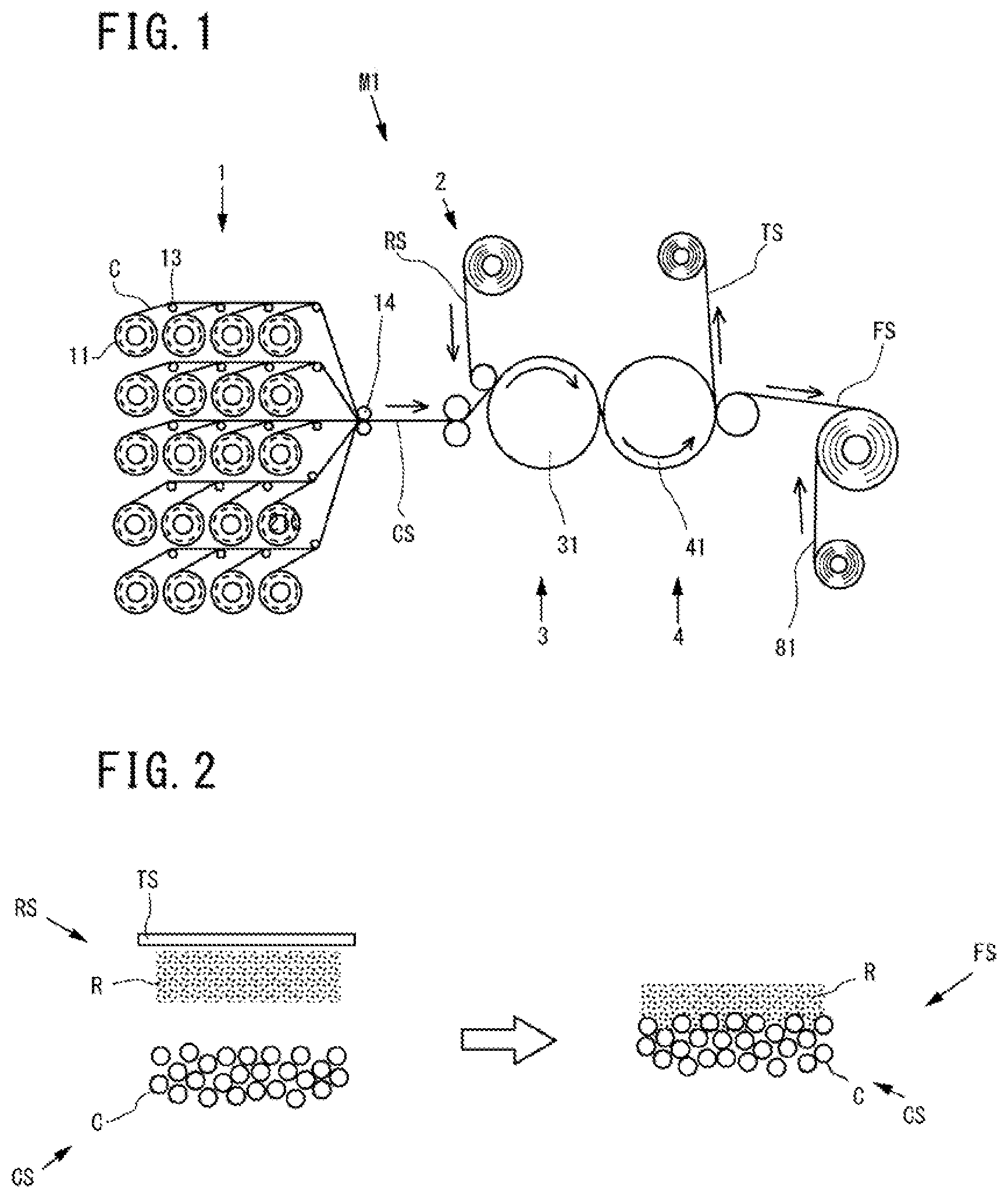 Patent US11787086 Figure 1 – Molding method and molding device for composite sheet