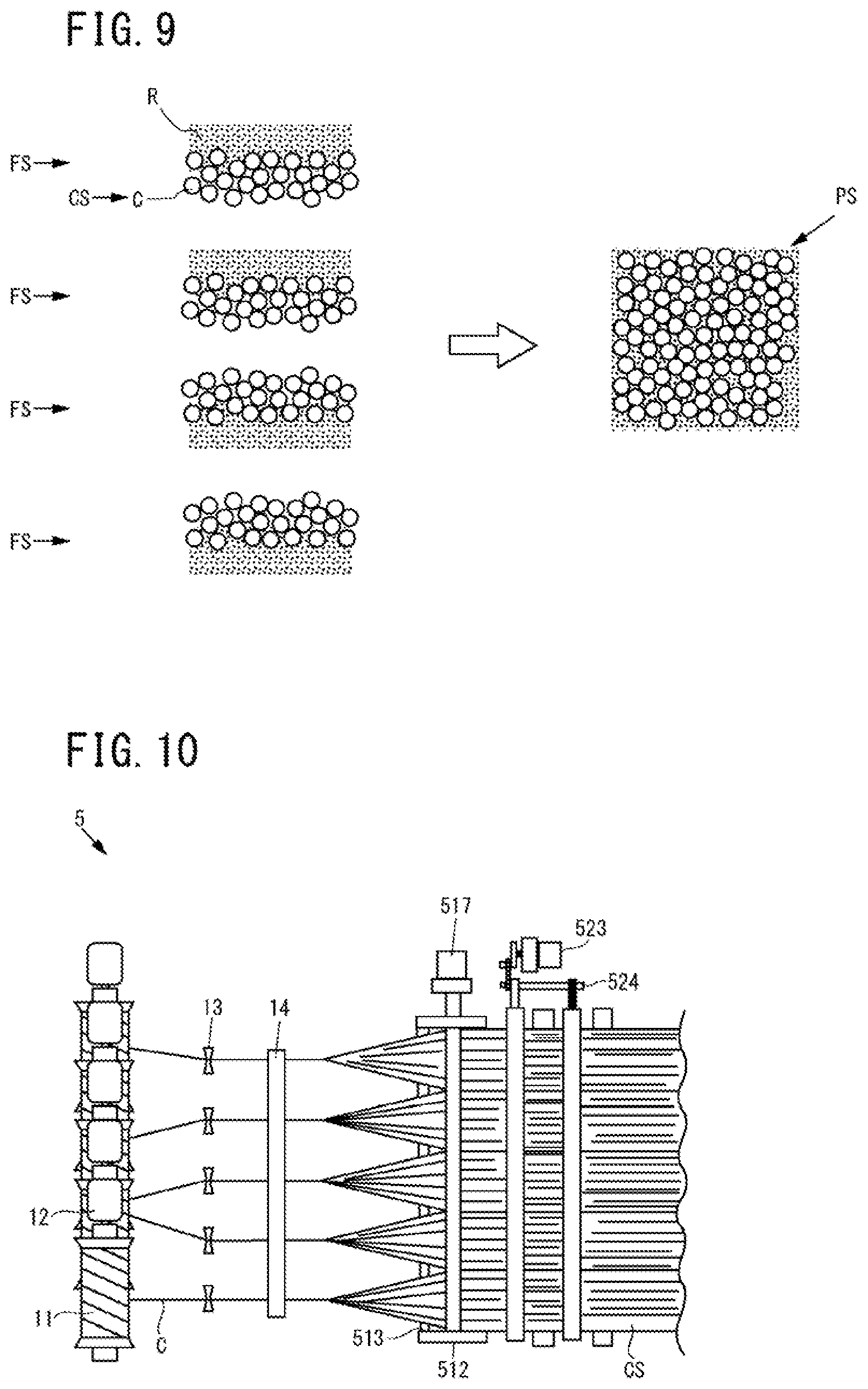Patent US11787086 Figure 6 – Molding method and molding device for composite sheet