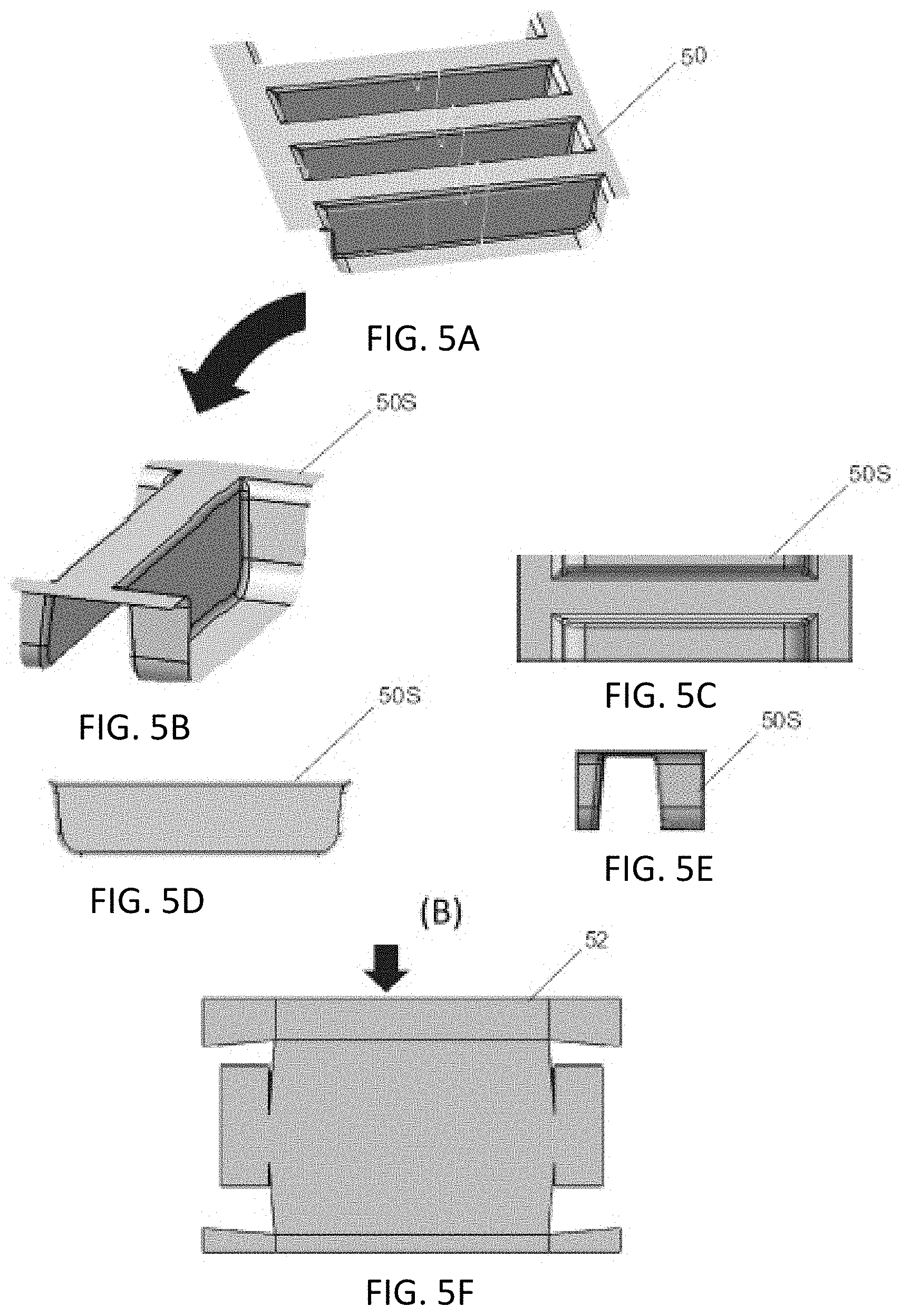 Patent US11787087 Figure 5 – Three dimensional preform created by preconsolidation of thermal plastic stitched sheet
