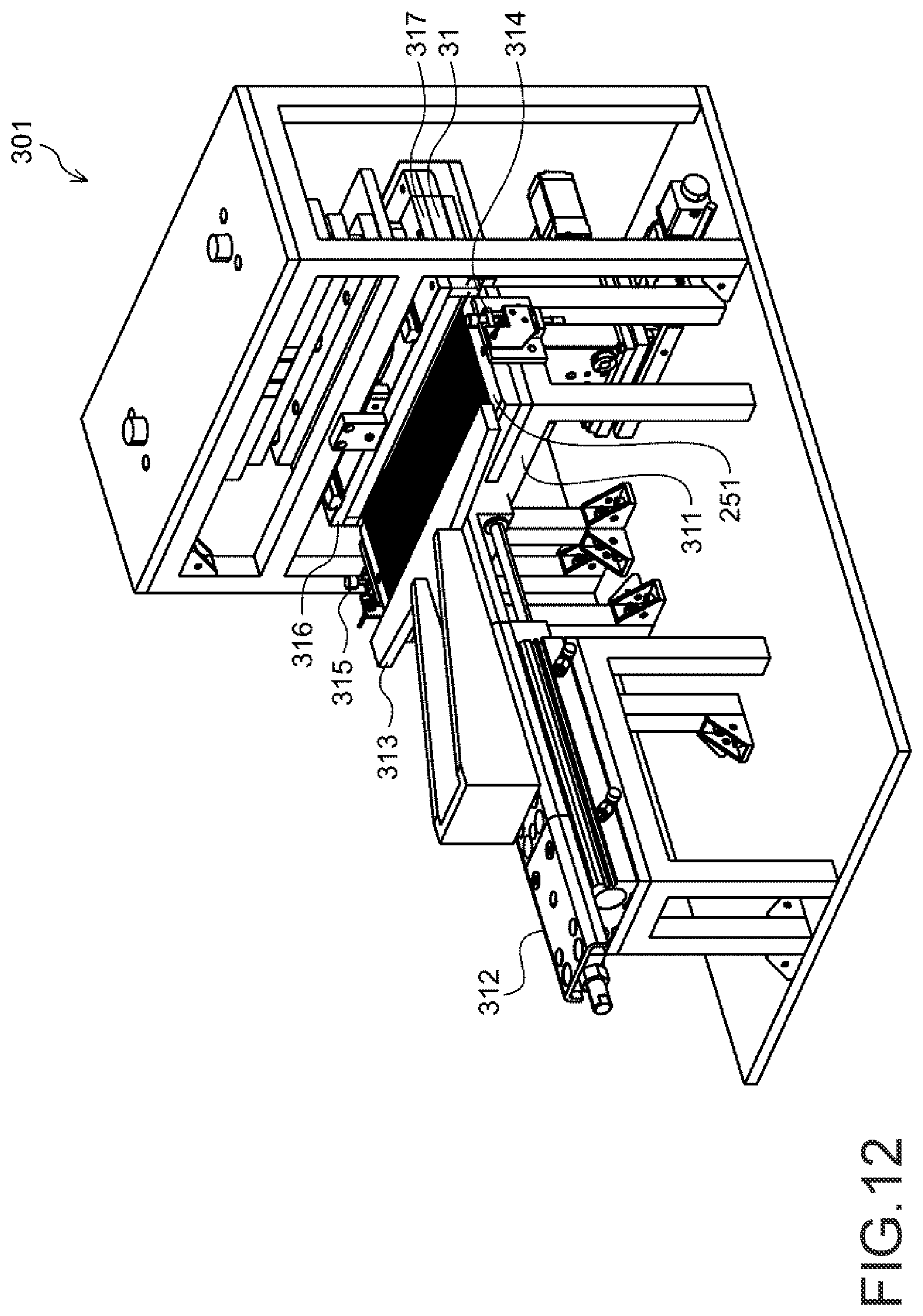 Patent US11787089 Figure 12 – Method of producing an optical member including an alignment of canes into a jig