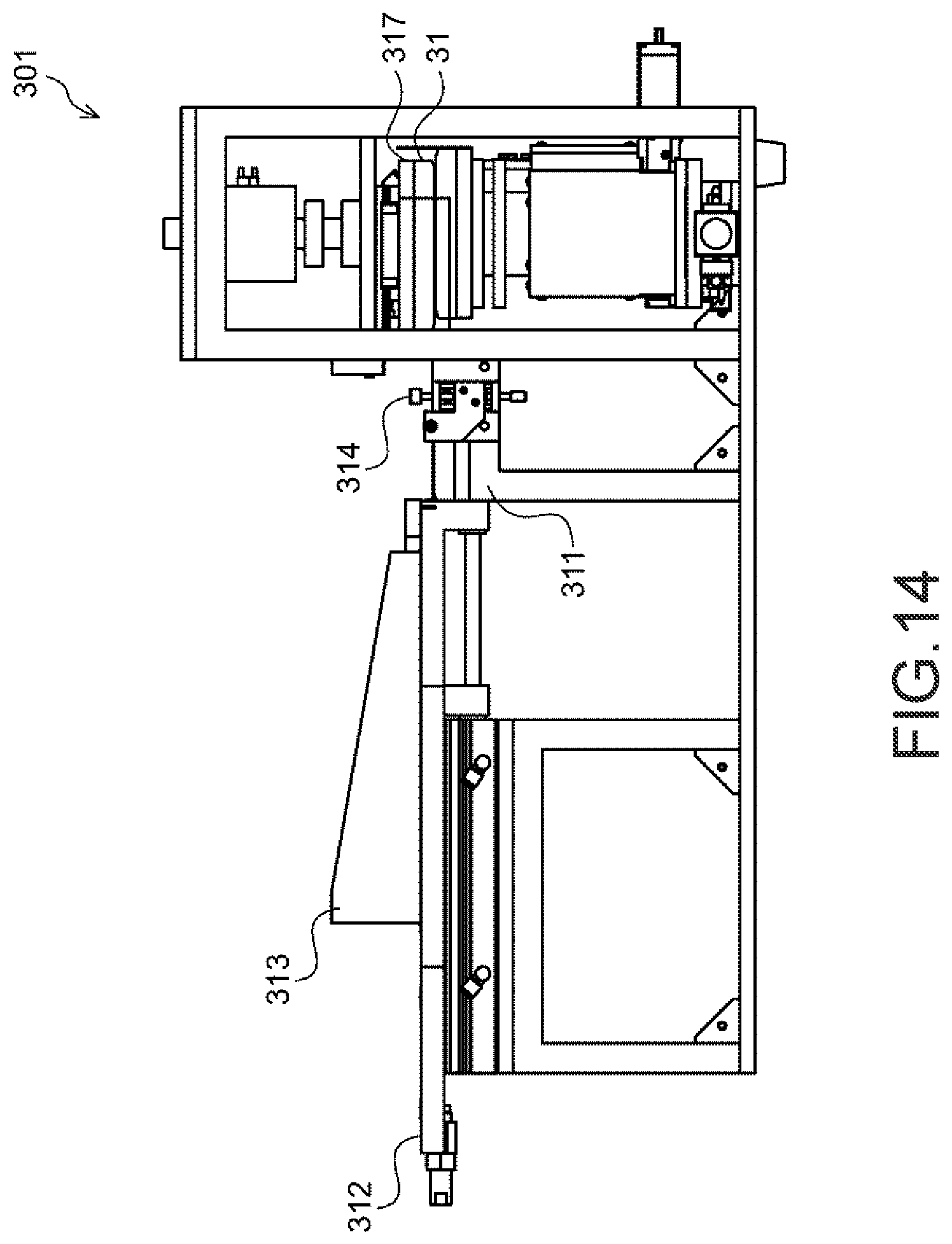 Patent US11787089 Figure 14 – Method of producing an optical member including an alignment of canes into a jig