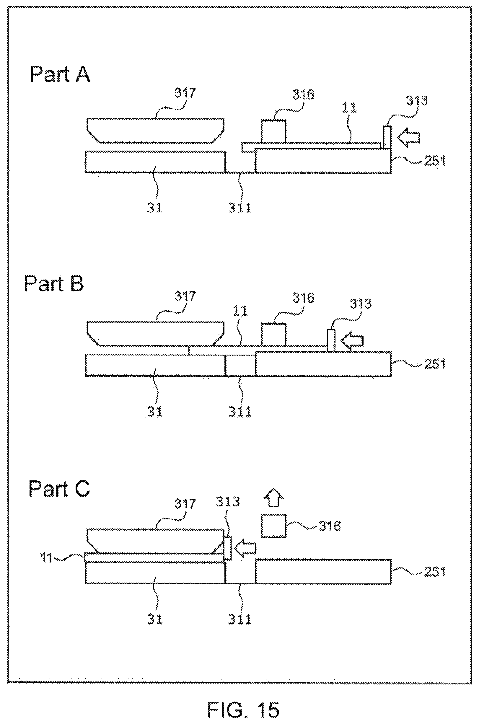 Patent US11787089 Figure 15 – Method of producing an optical member including an alignment of canes into a jig