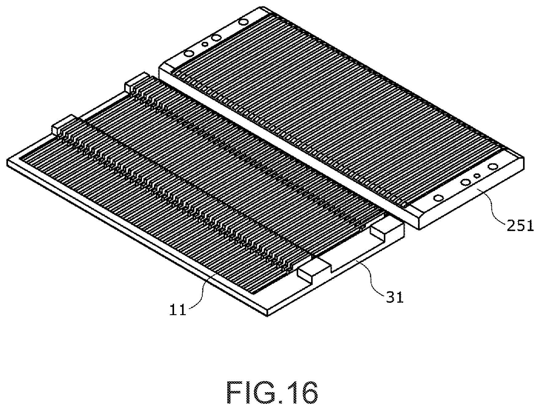 Patent US11787089 Figure 16 – Method of producing an optical member including an alignment of canes into a jig