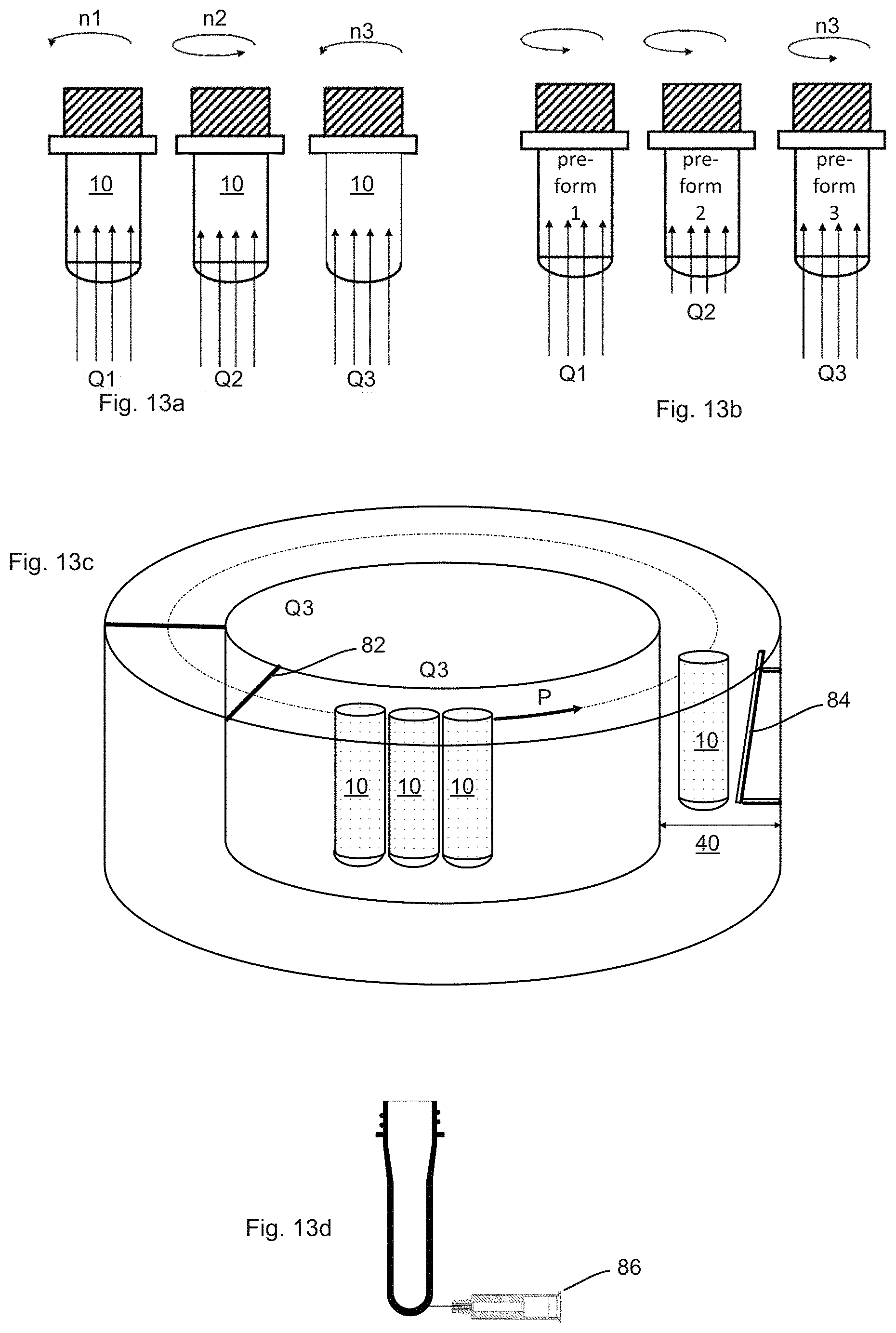Patent US11787090 Figure 19 – Apparatus for heating plastic preforms with stationary applicator