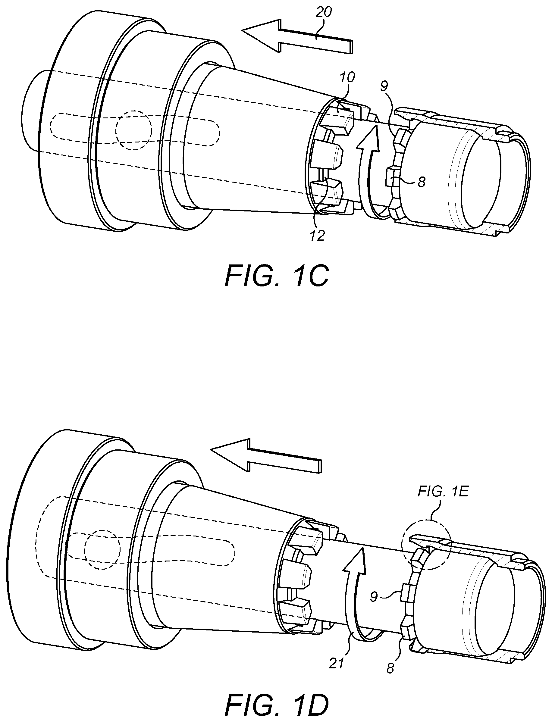 Patent US11787095 Figure 2 – Mold and method for molding a body or cap for a connector