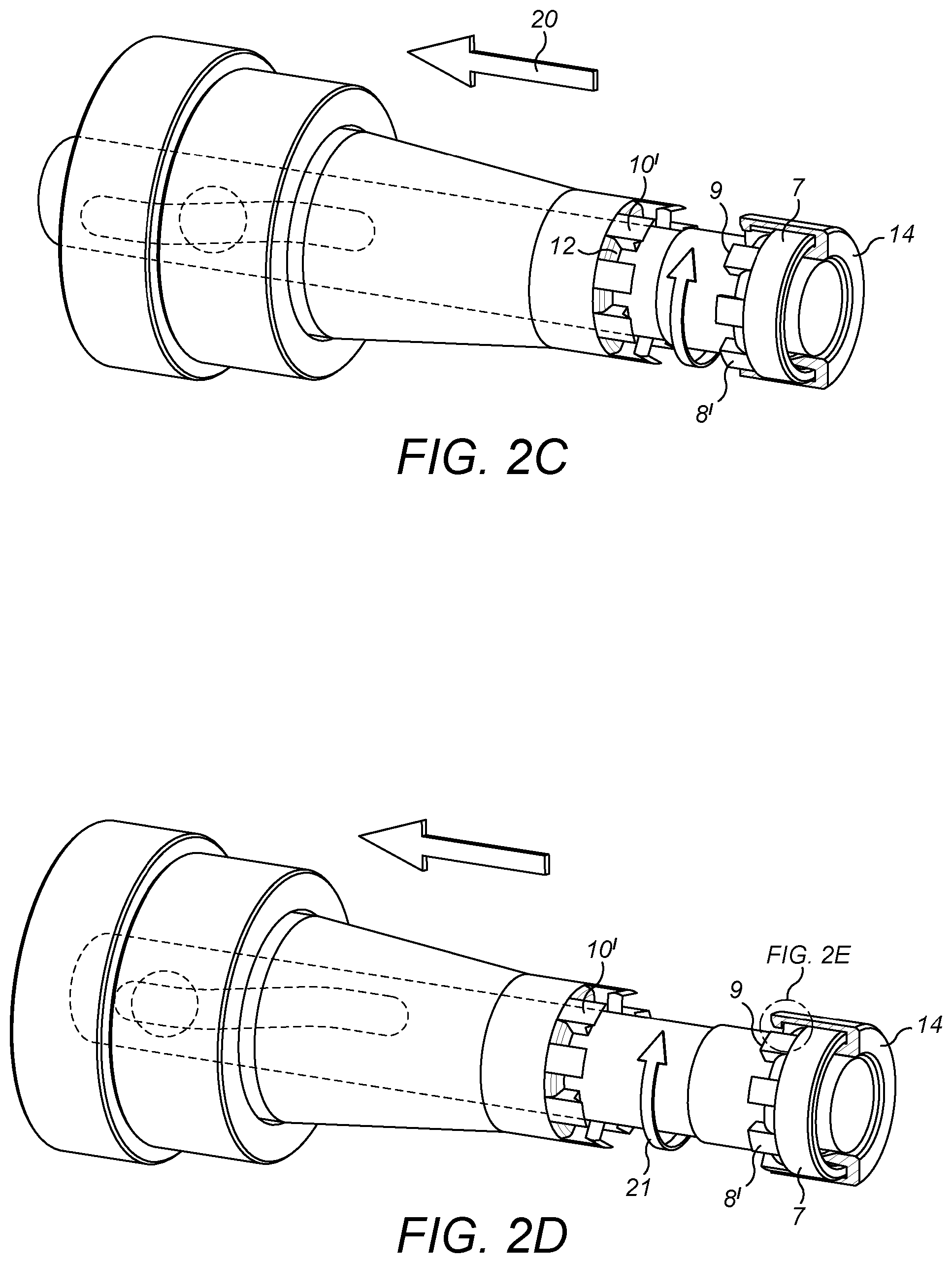 Patent US11787095 Figure 7 – Mold and method for molding a body or cap for a connector