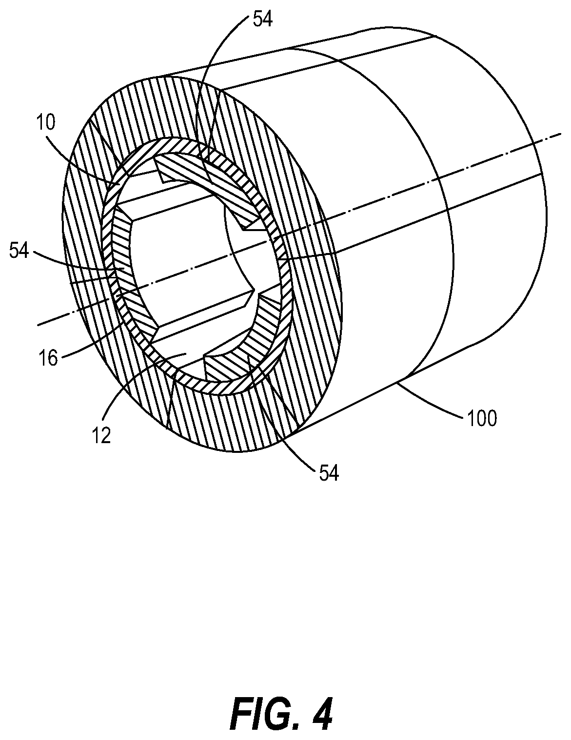 Patent US11787103 Figure 3 – Core with improved chuck interaction