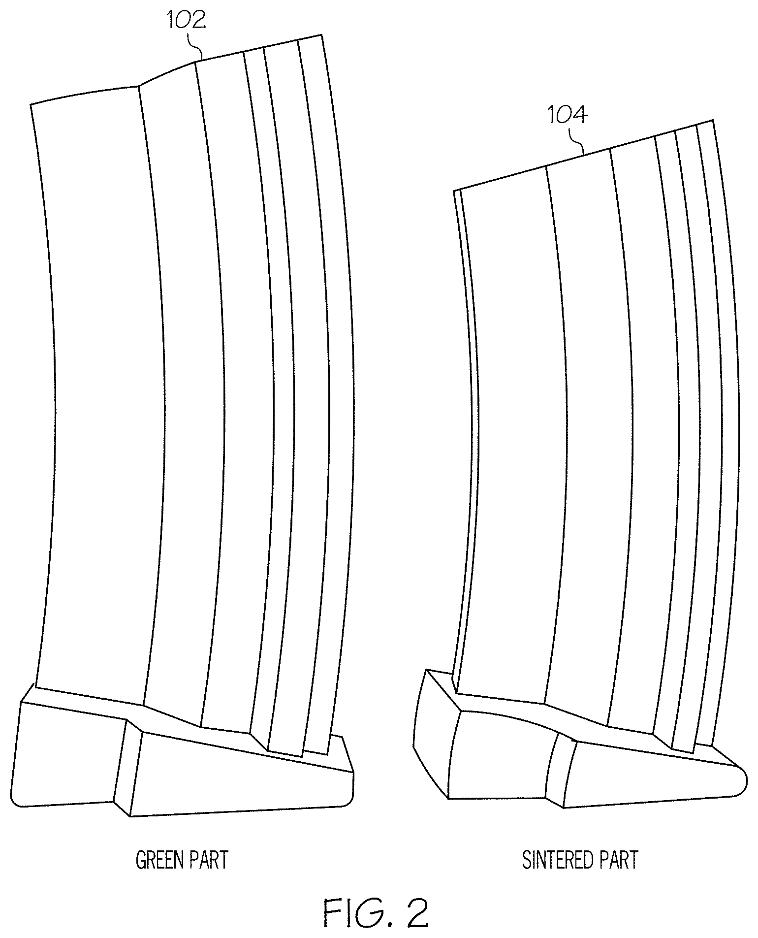 Patent US11787120 Figure 2 – Systems and method for predicting distortion of green body parts during sintering
