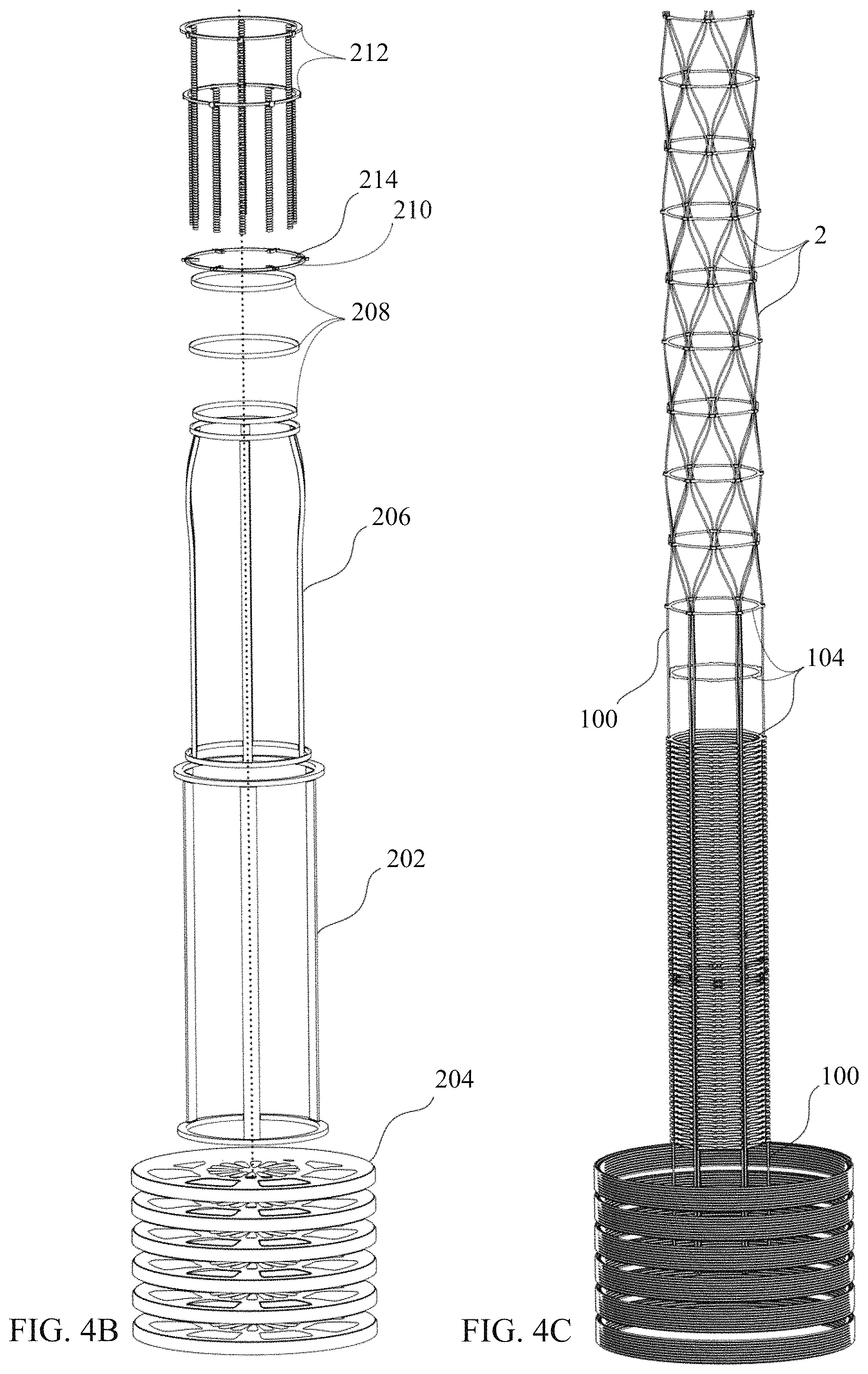 Patent US11787130 Figure 9 – Mechanical systems to assemble or deploy pre-stressed structures