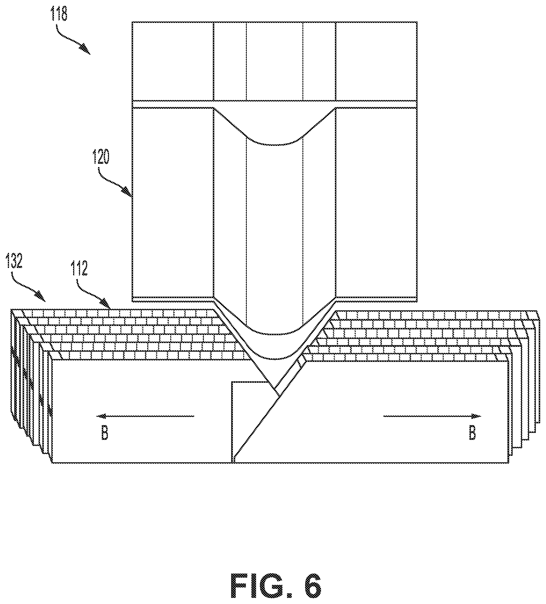 Patent US11787133 Figure 6 – Conveyor forming composite stringers