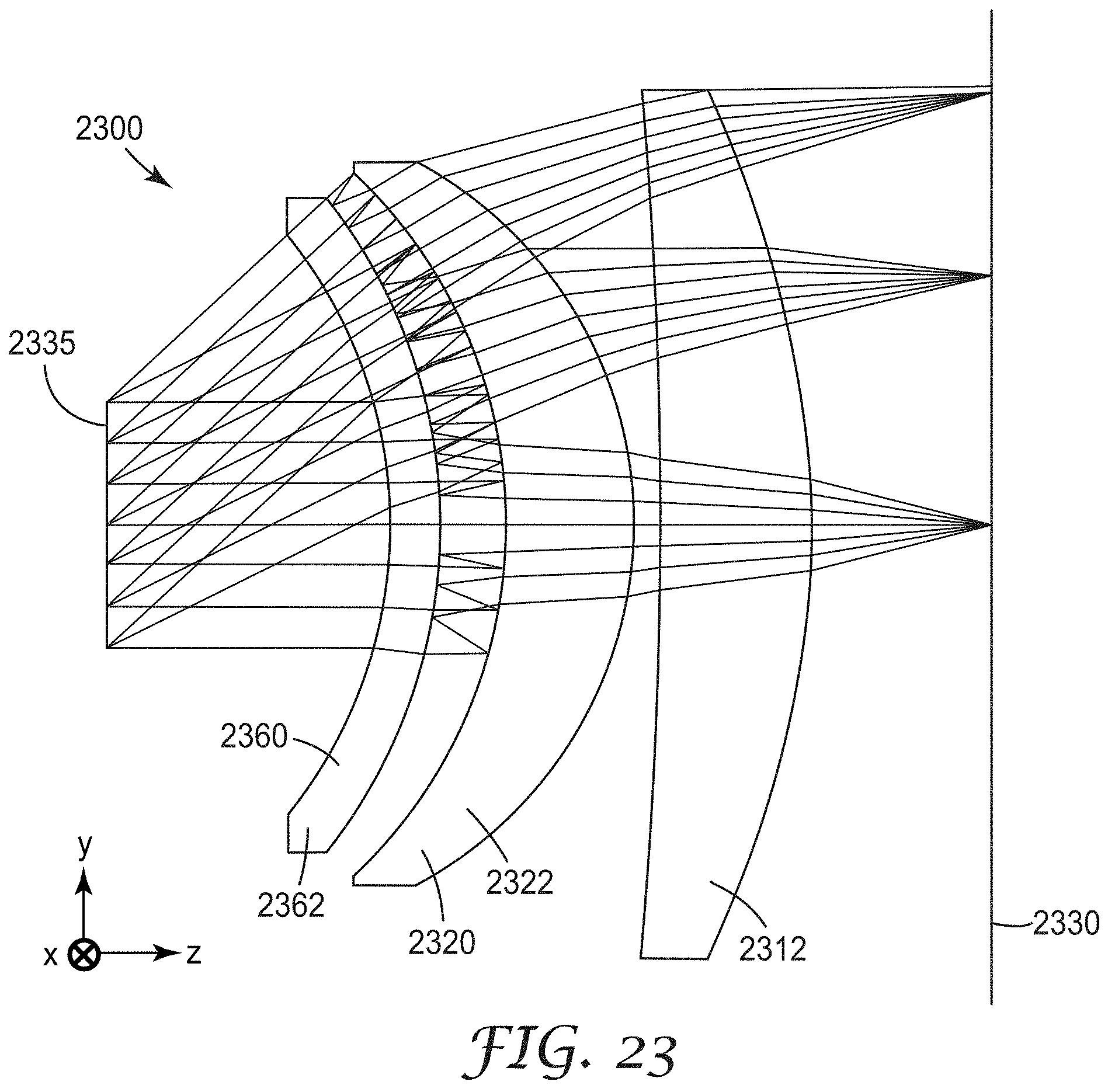 Patent US11787137 Figure 20 – Optical system