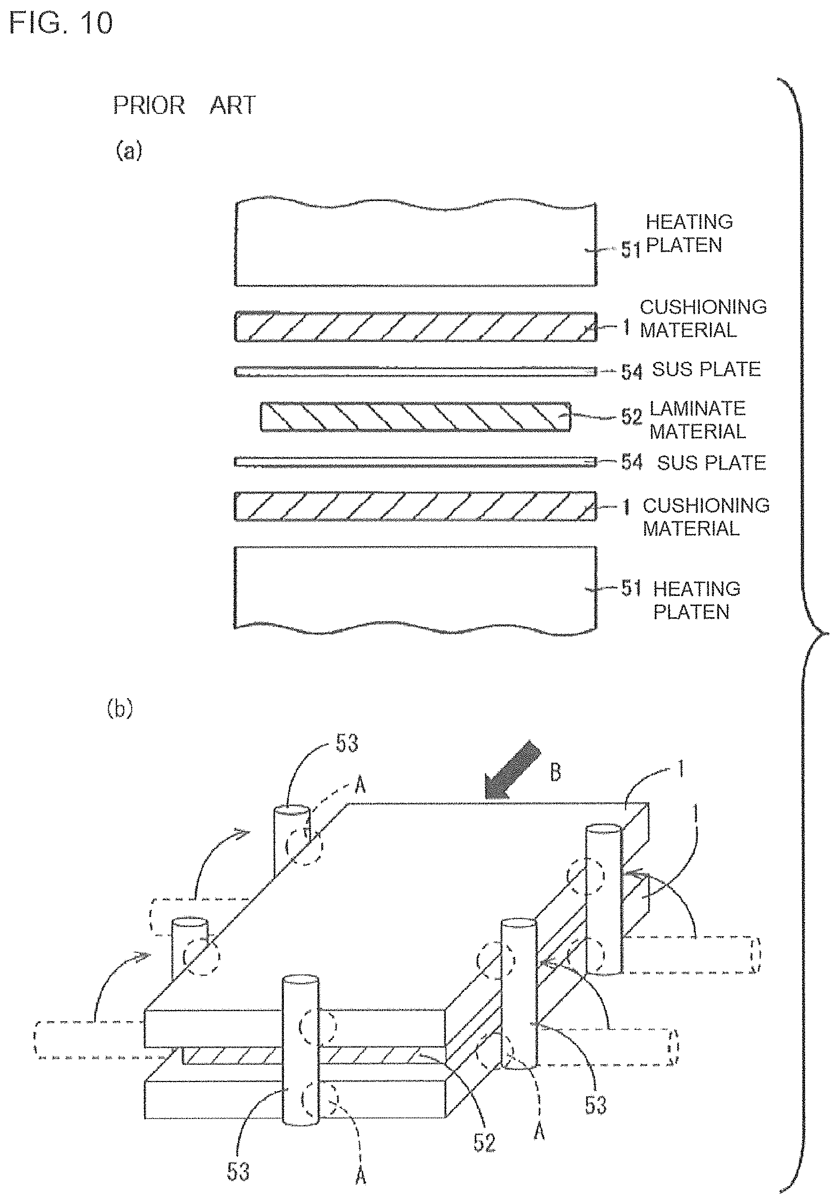Patent US11787143 Figure 8 – Hot press cushioning material