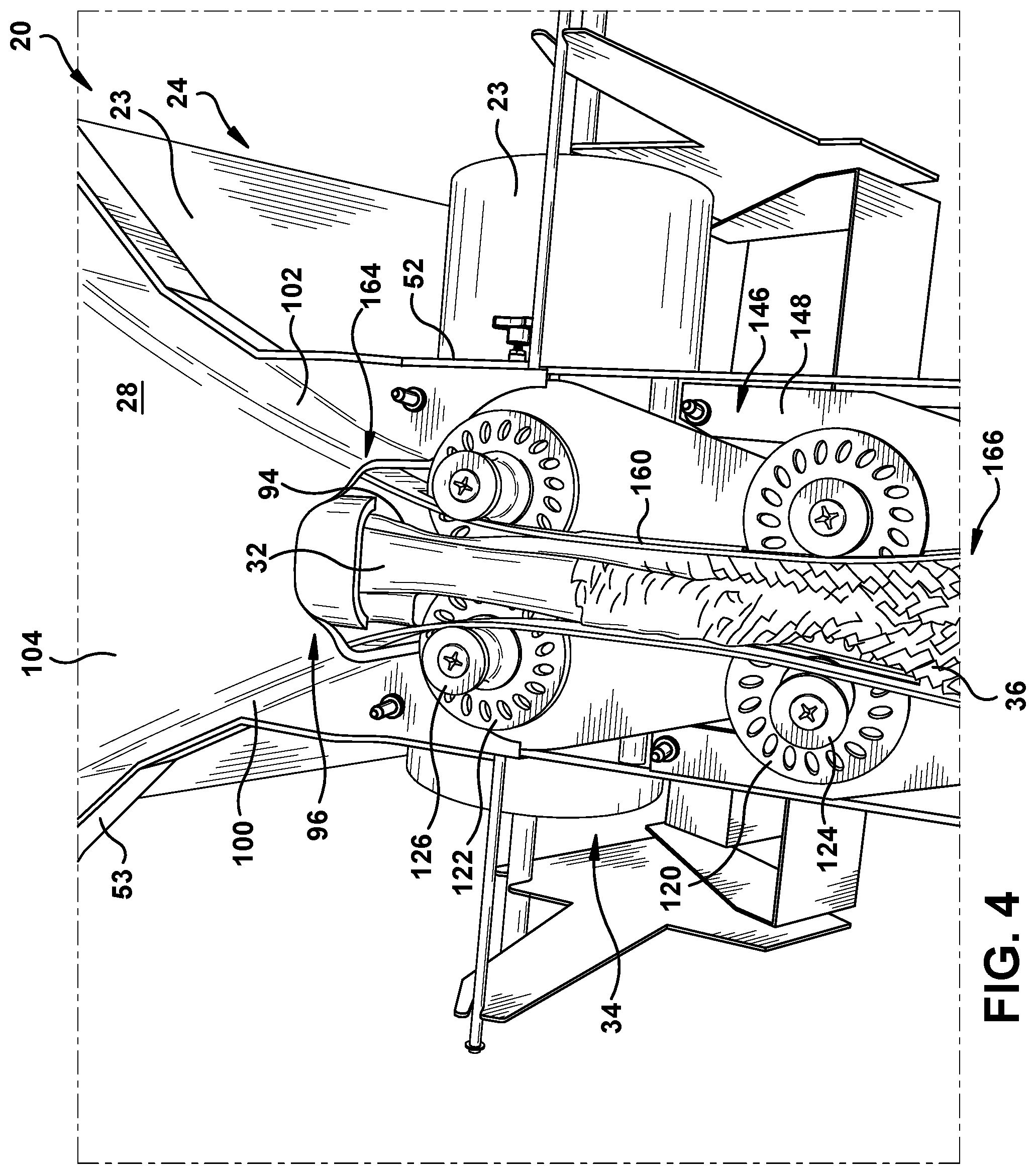 Patent US11787145 Figure 4 – Dunnage conversion system and method for expanding pre-slit sheet stock material