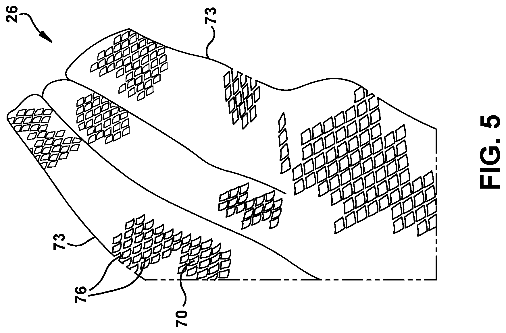Patent US11787145 Figure 5 – Dunnage conversion system and method for expanding pre-slit sheet stock material