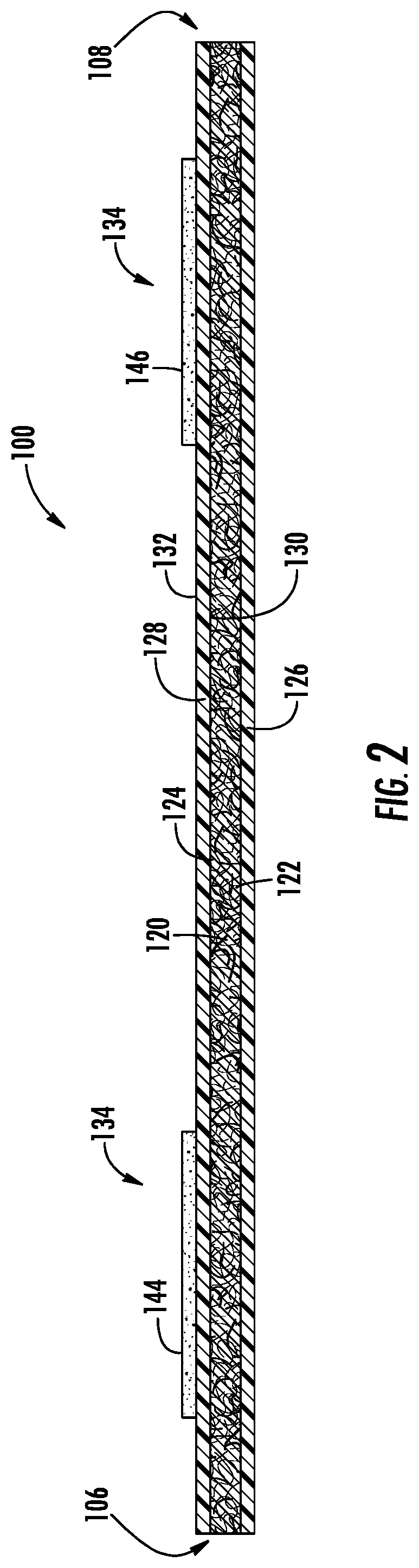 Patent US11787146 Figure 2 – Multilayer protective cover including nonwoven material