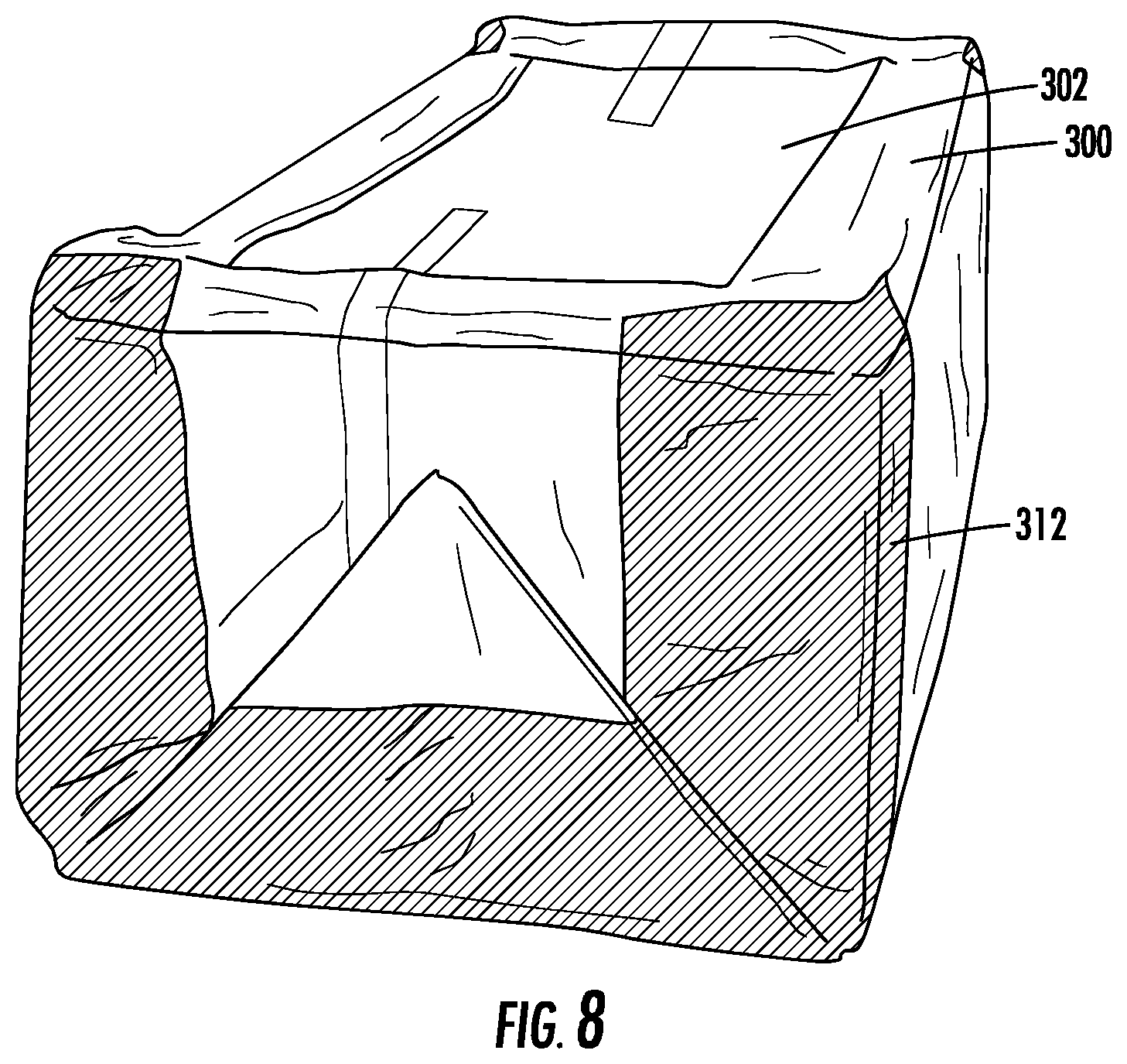 Patent US11787146 Figure 8 – Multilayer protective cover including nonwoven material