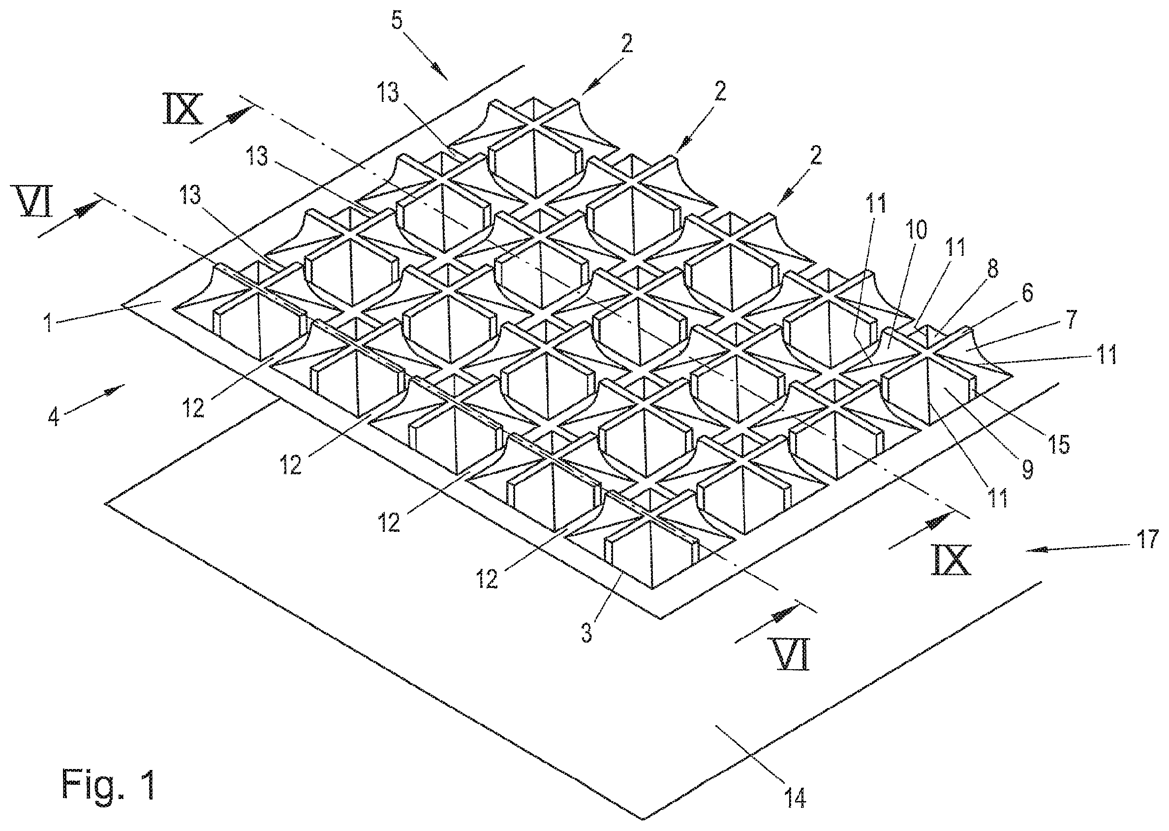 Patent US11787147 Figure 1 – Thermal insulating element