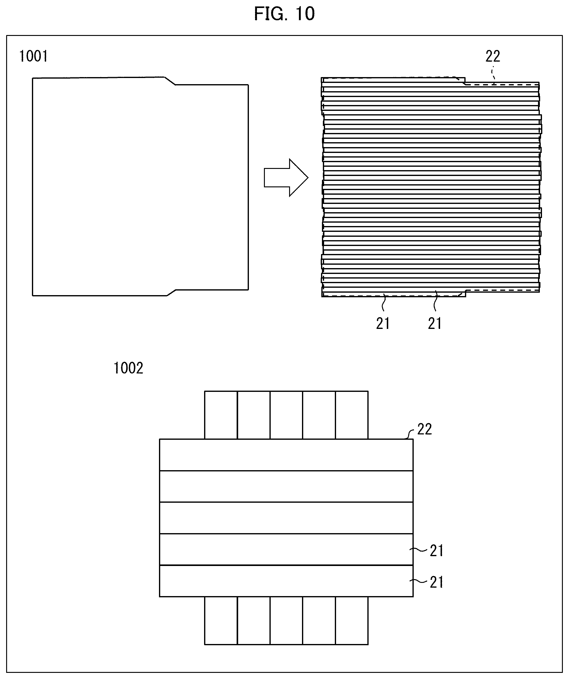 Patent US11787150 Figure 6 – Prepreg sheet and manufacturing method therefor, fiber-reinforced composite material molded article and manufacturing method therefor, and method for manufacturing preform