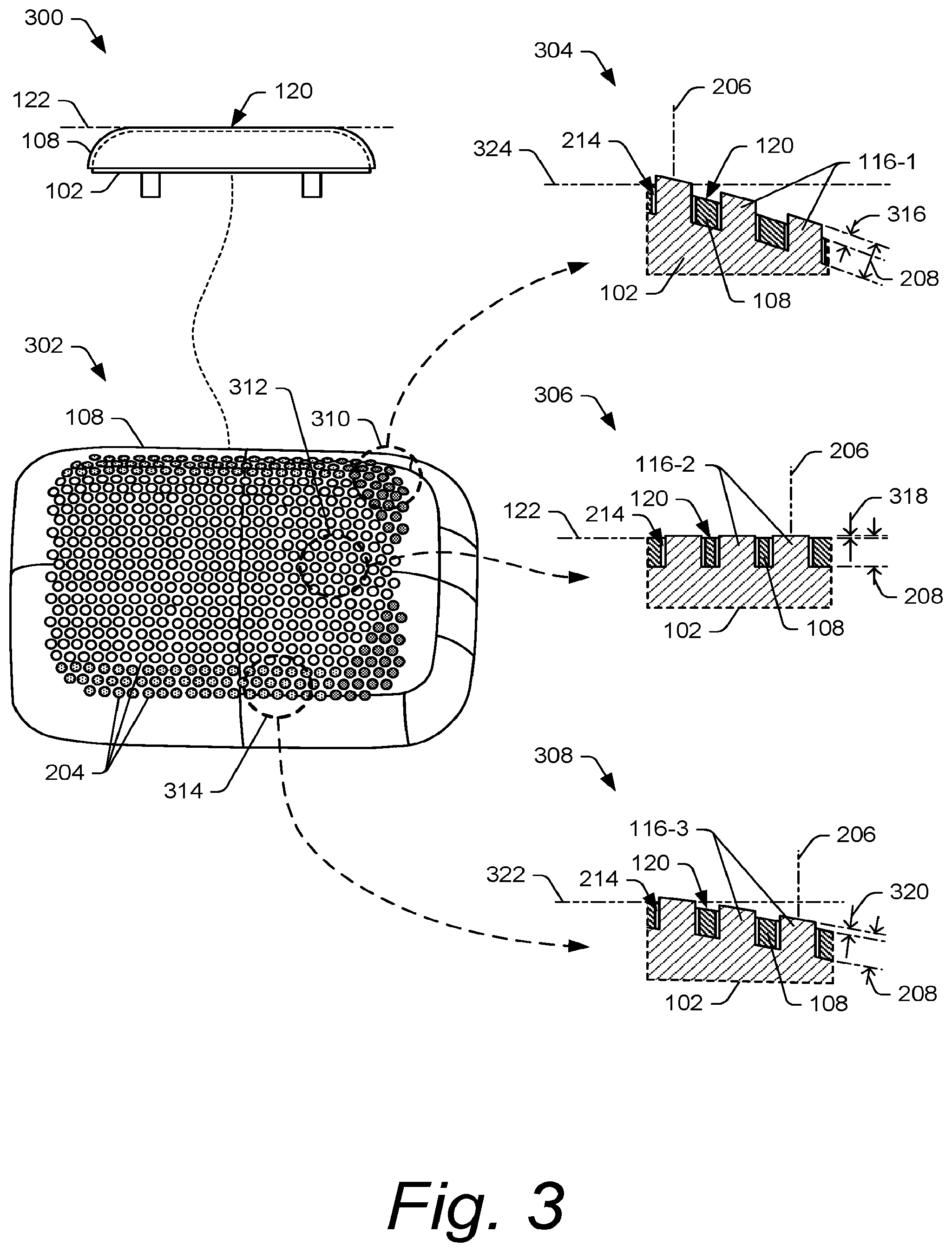 Patent US11787164 Figure 4 – Apparatus for reducing fabric dimpling in electronic devices and associated methods
