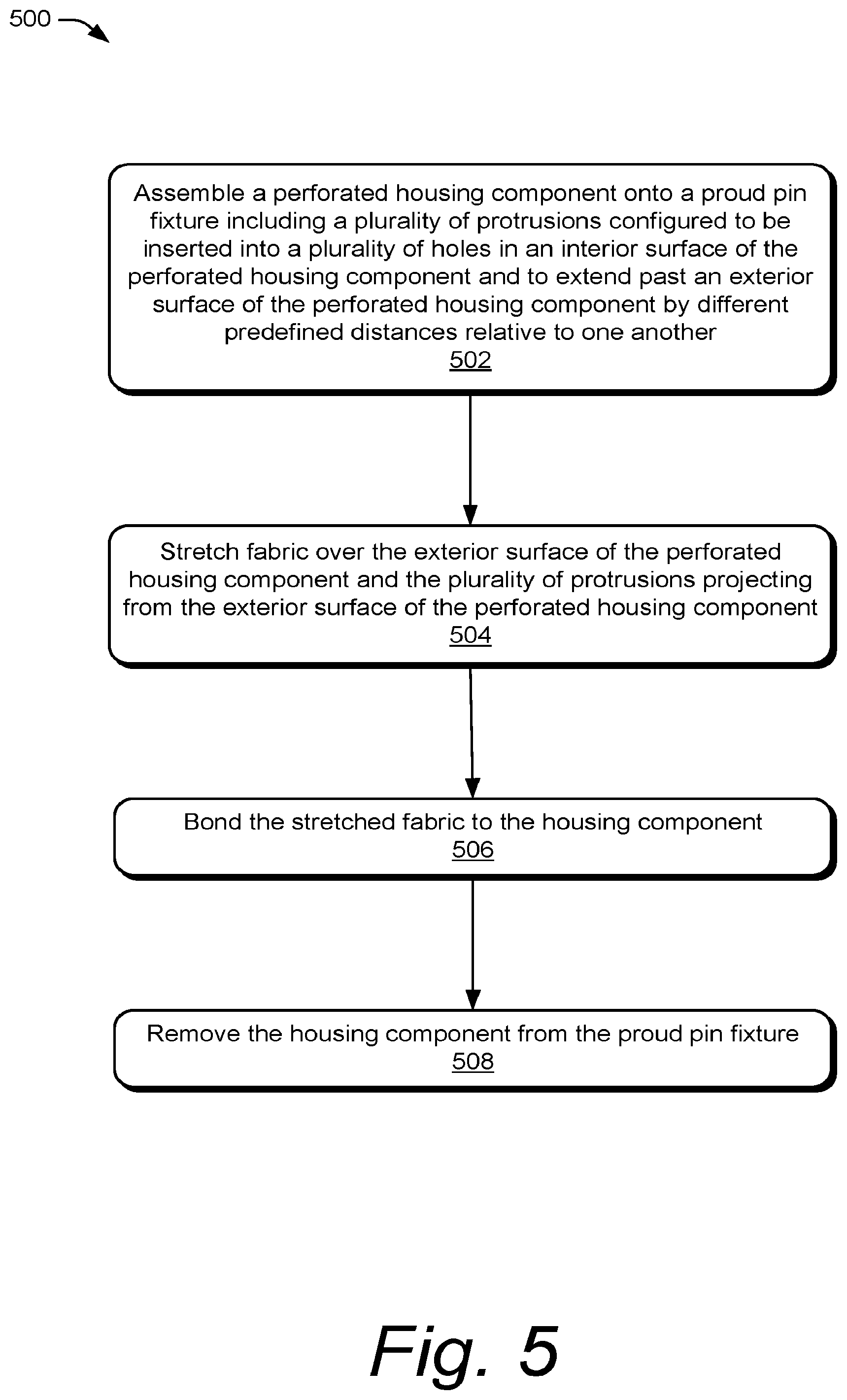 Patent US11787164 Figure 6 – Apparatus for reducing fabric dimpling in electronic devices and associated methods
