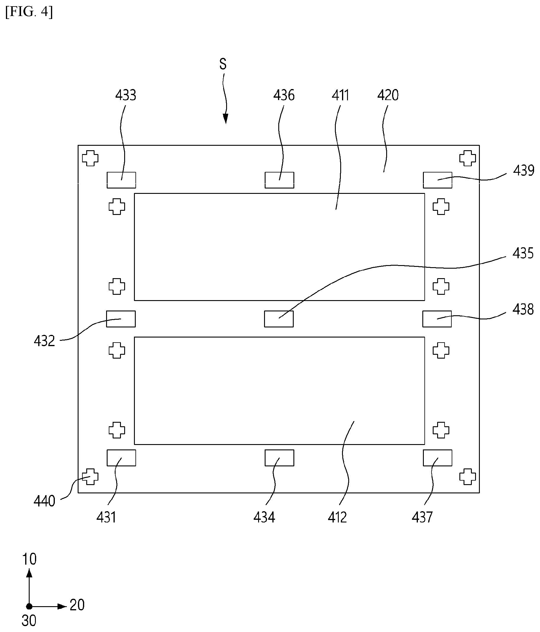 Patent US11787171 Figure 4 – Apparatus for correcting impact point of ink and system for treating substrate with the apparatus