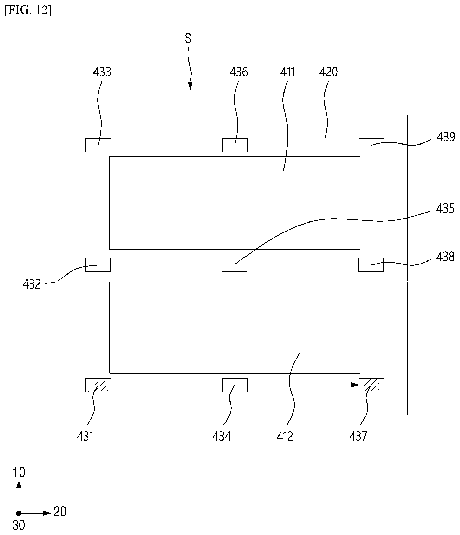 Patent US11787171 Figure 12 – Apparatus for correcting impact point of ink and system for treating substrate with the apparatus