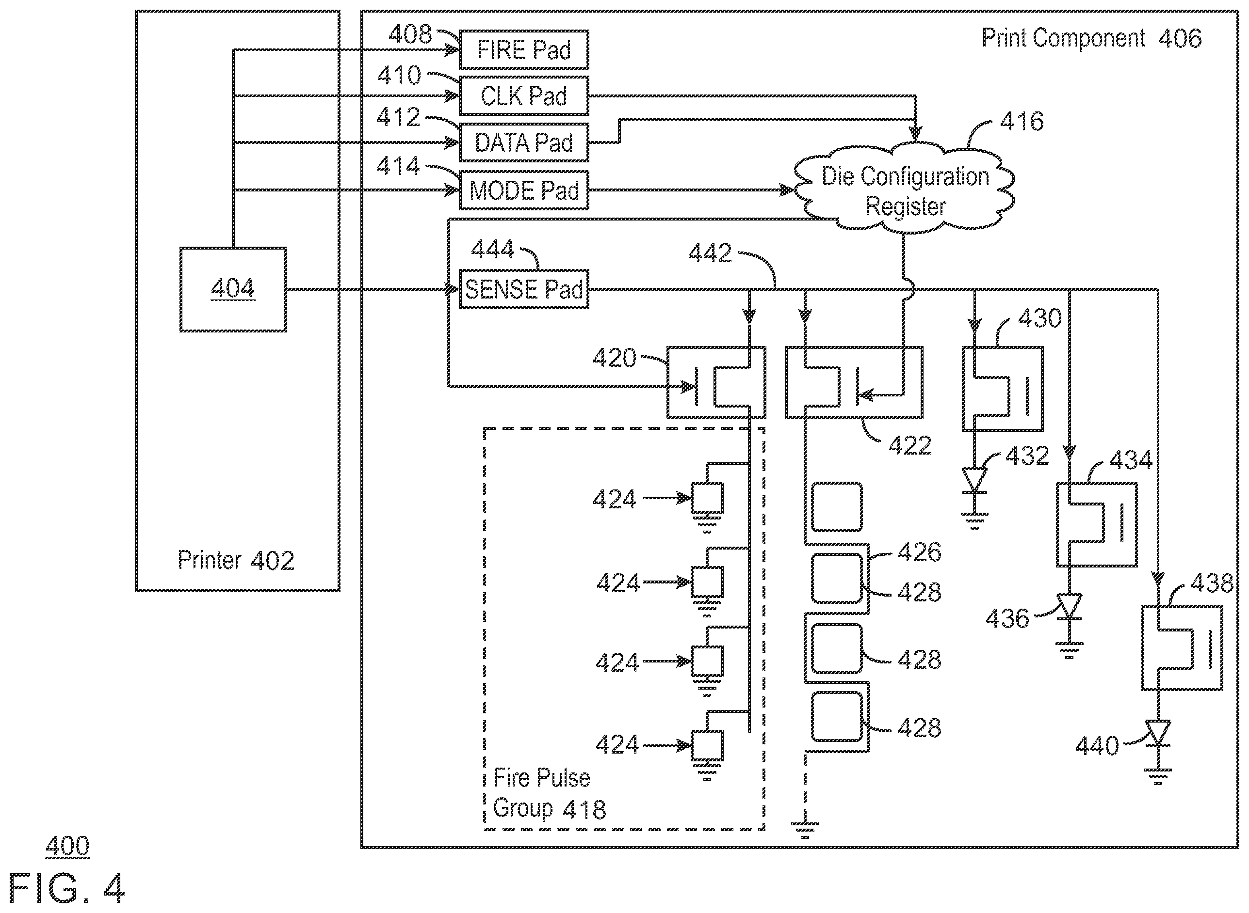 Patent US11787172 Figure 4 – Communicating print component