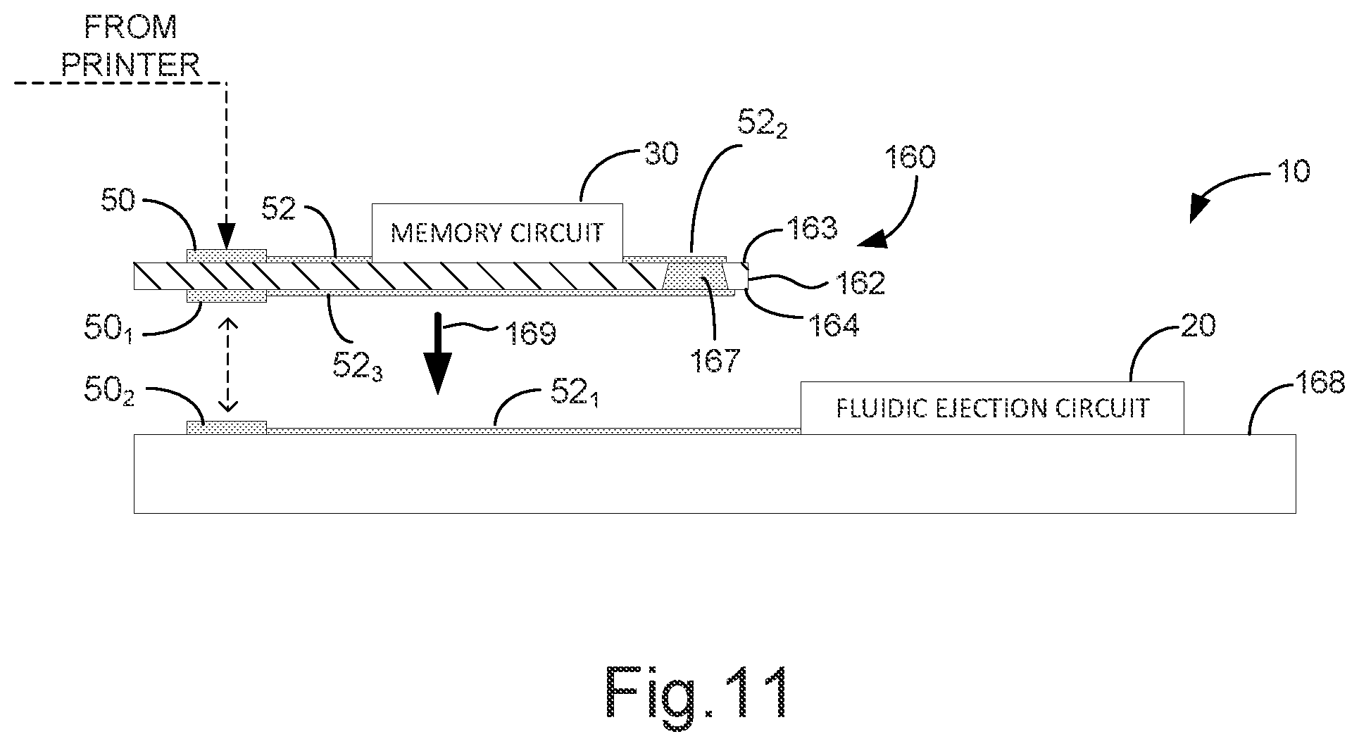 Patent US11787173 Figure 11 – Print component with memory circuit