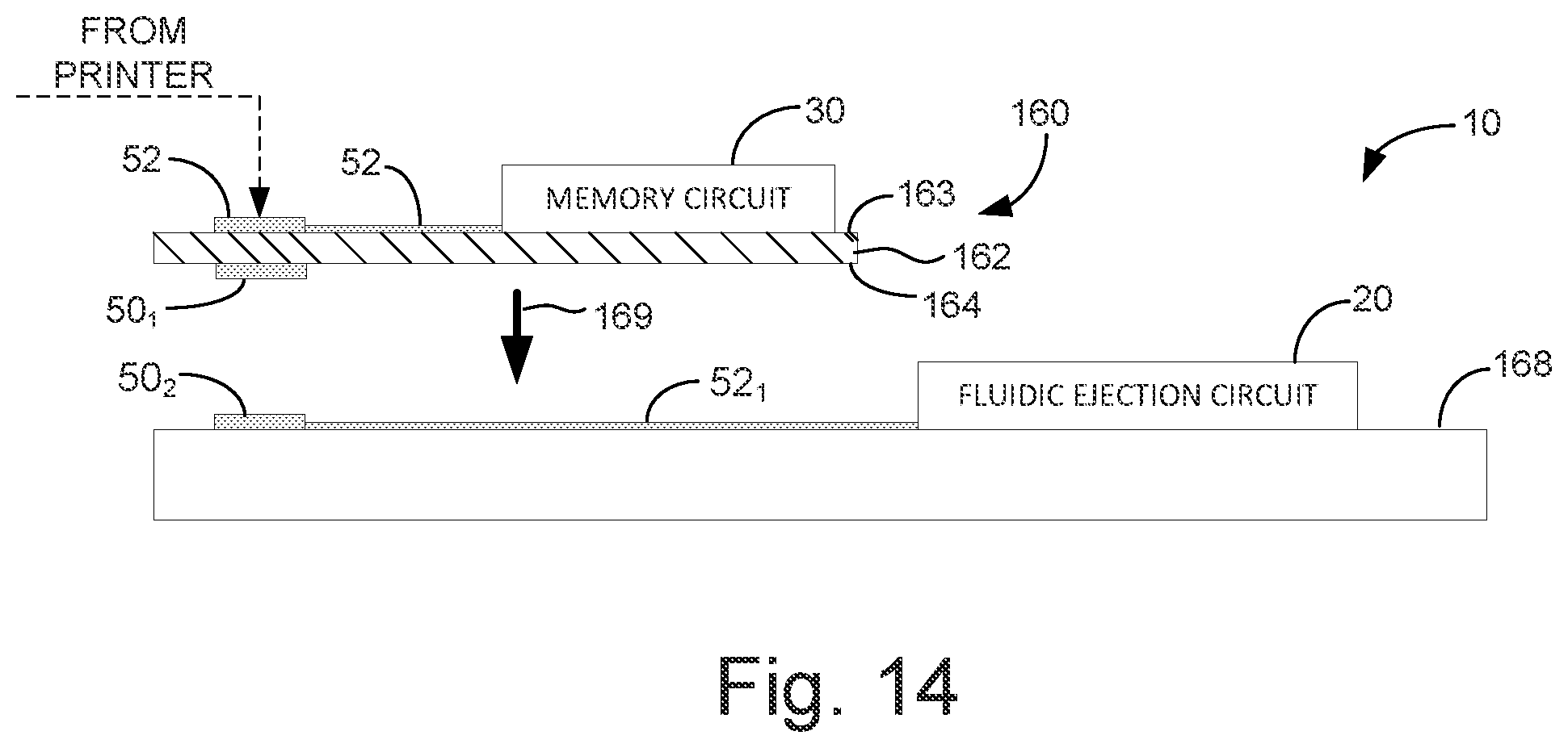 Patent US11787173 Figure 14 – Print component with memory circuit