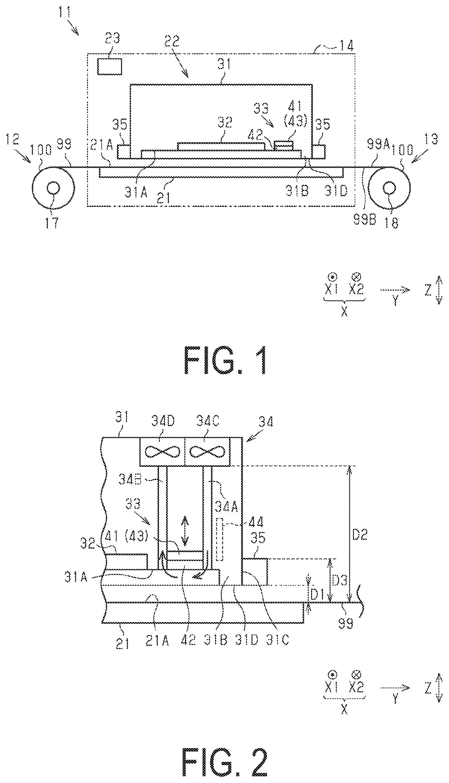 Patent US11787175 Figure 1 – Liquid ejecting device