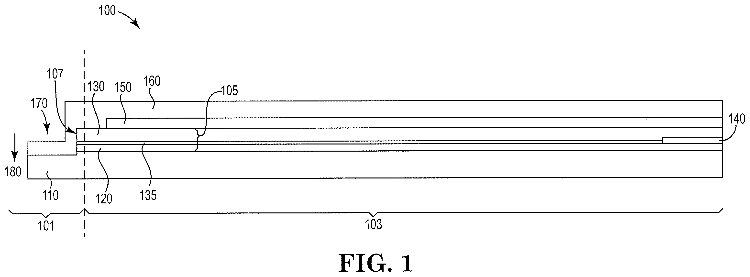 Patent US11787180 — Corrosion tolerant micro-electromechanical fluid ejection device — Figure 1