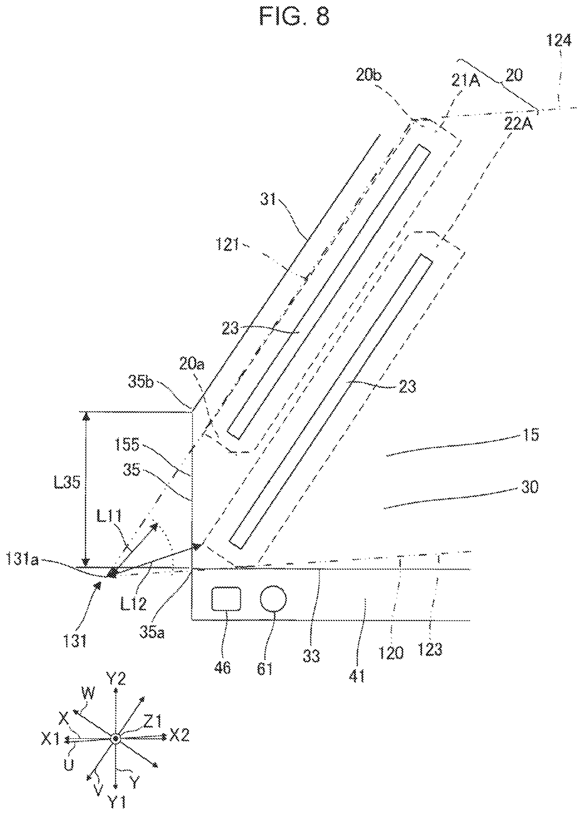 Patent US11787183 Figure 8 – Liquid ejecting head and liquid ejecting apparatus