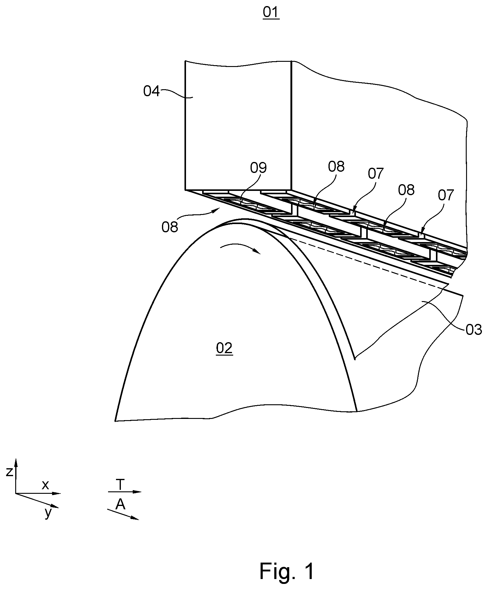 Patent US11787185 Figure 1 – Printing press and method for cleaning at least one nozzle bar of at least one printing unit