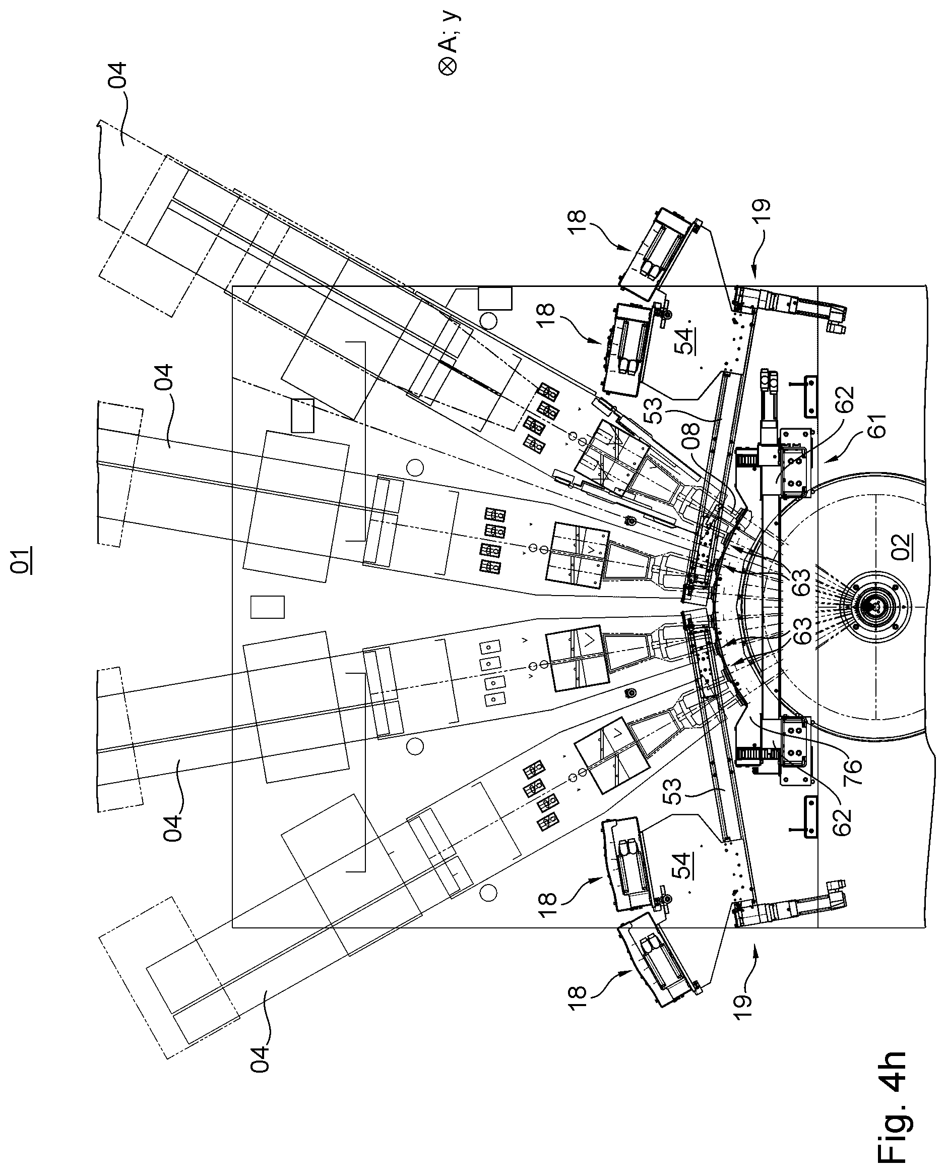 Patent US11787185 Figure 12 – Printing press and method for cleaning at least one nozzle bar of at least one printing unit