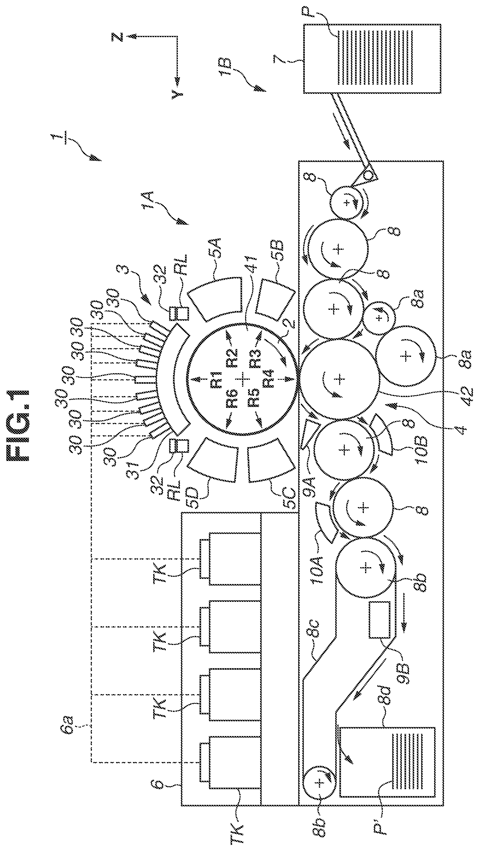 Patent US11787188 Figure 1 – Maintenance apparatus, recording apparatus, and control method