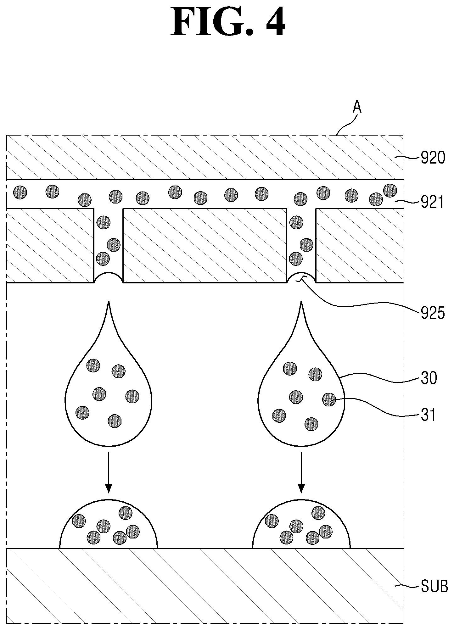 Patent US11787190 Figure 4 – Inkjet printing device, ink ejecting method, and method for manufacturing display device