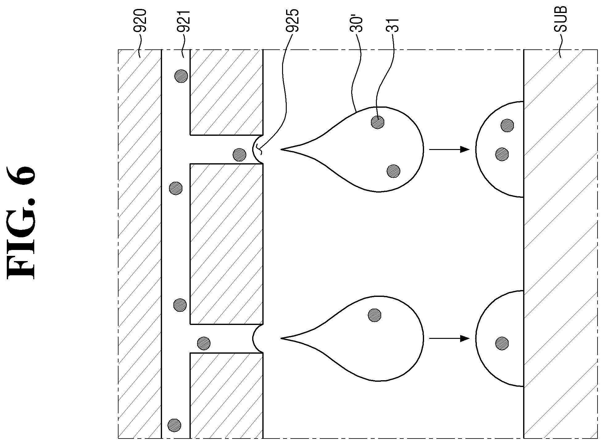 Patent US11787190 Figure 6 – Inkjet printing device, ink ejecting method, and method for manufacturing display device