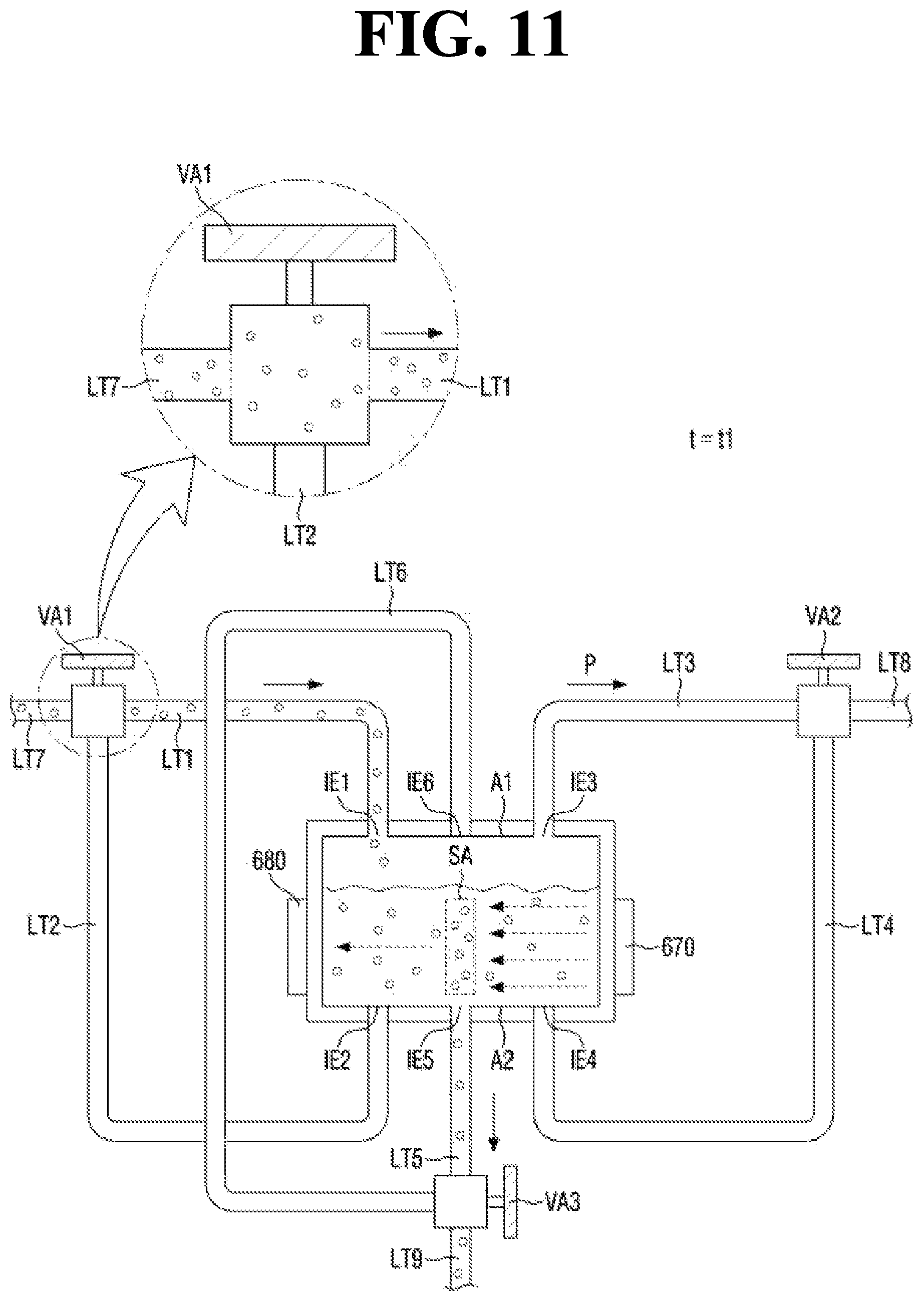 Patent US11787190 Figure 11 – Inkjet printing device, ink ejecting method, and method for manufacturing display device