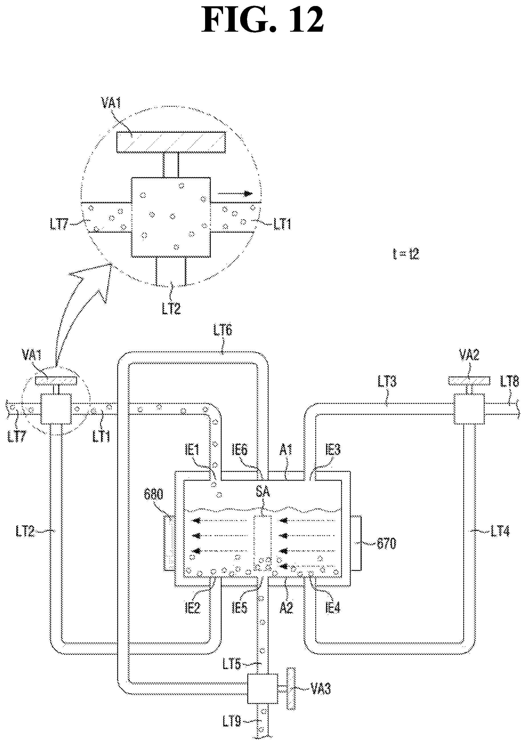 Patent US11787190 Figure 12 – Inkjet printing device, ink ejecting method, and method for manufacturing display device